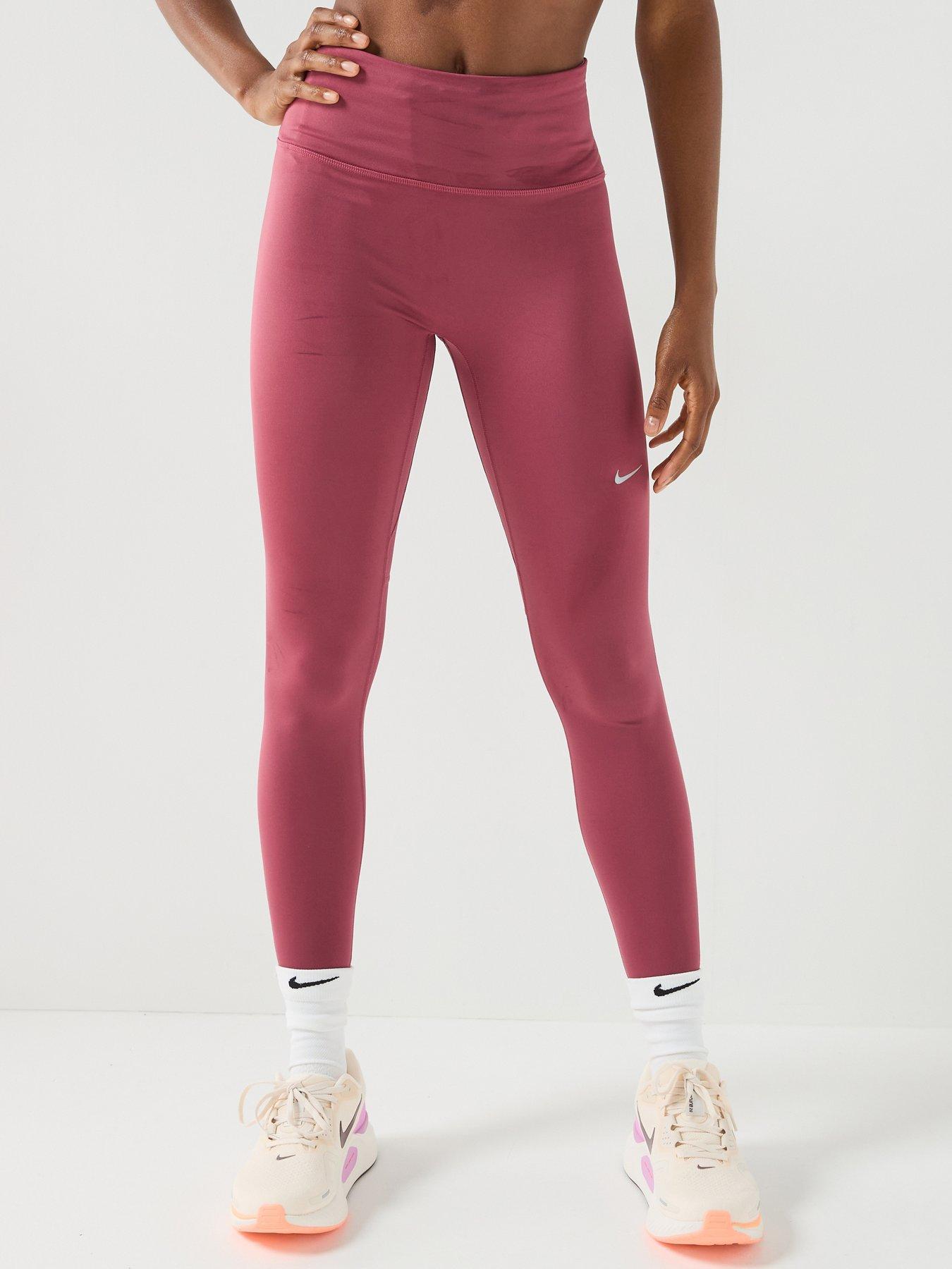 Nike Womens Tempo High-Waisted 7/8 Running Leggings - Pink