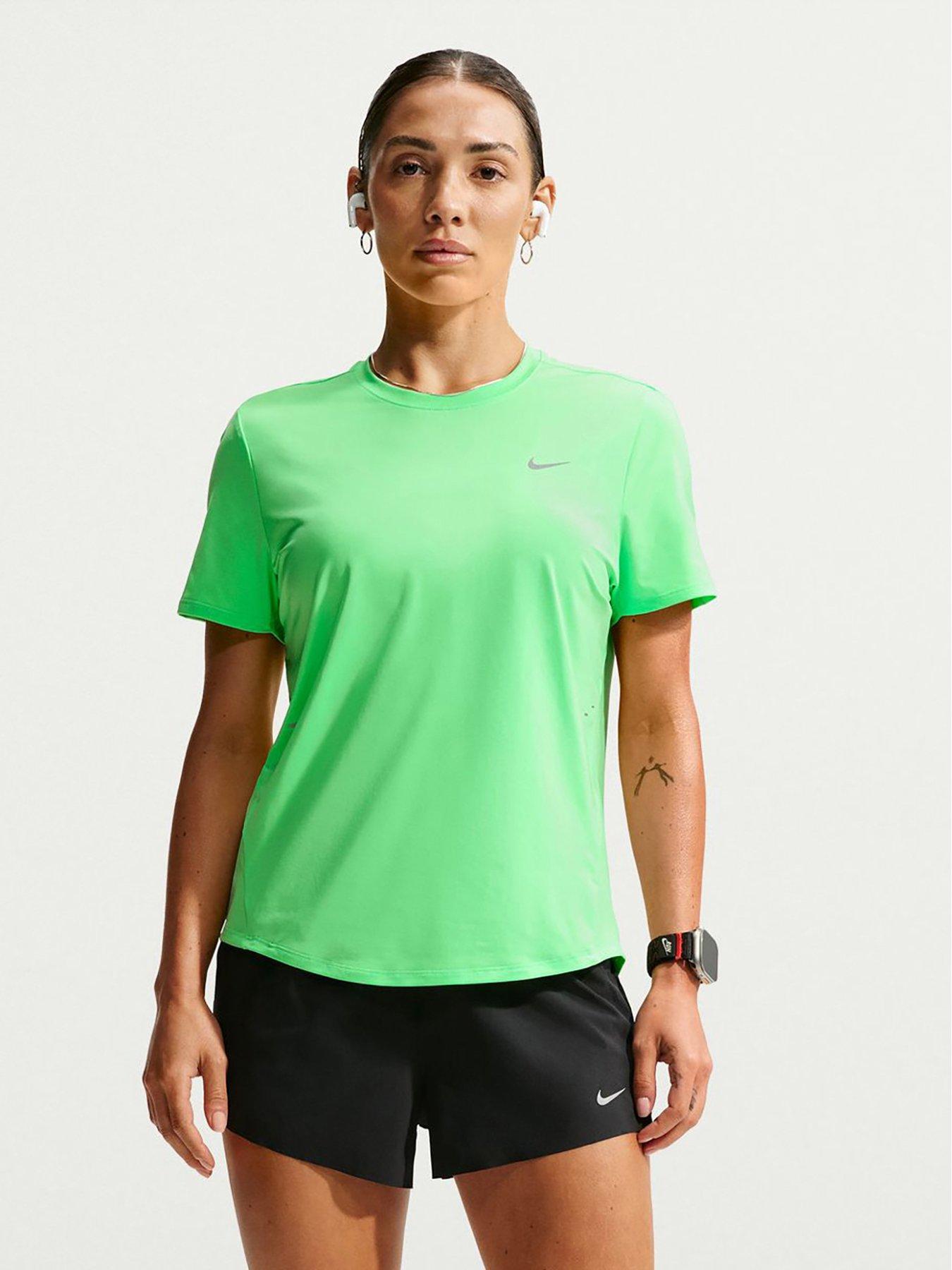 Nike Womens Running Swift Dri-Fit Short Sleeve T-Shirt - Green
