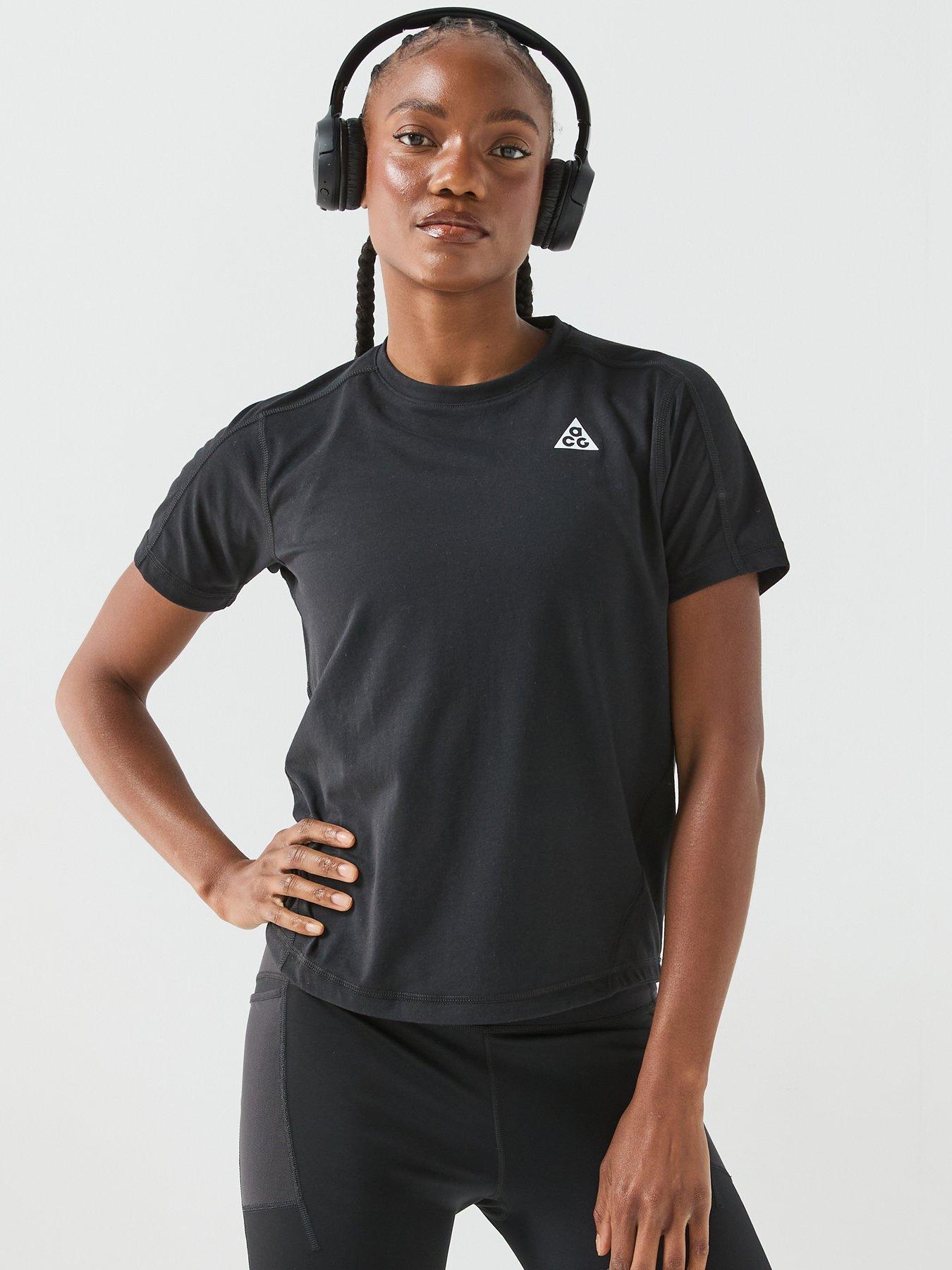 Nike Womens ACG Trail Running Short Sleeve T-Shirt - Black
