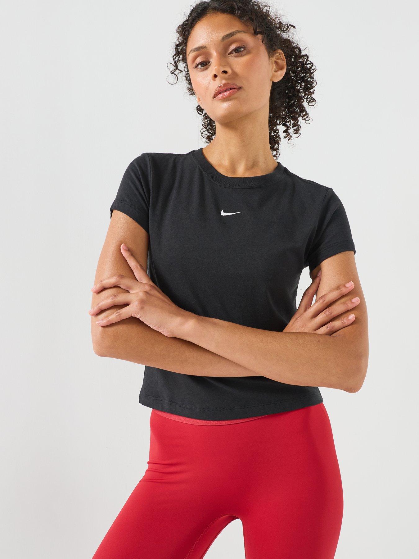 Nike Womens Chill Knit Swoosh T-Shirt - Black