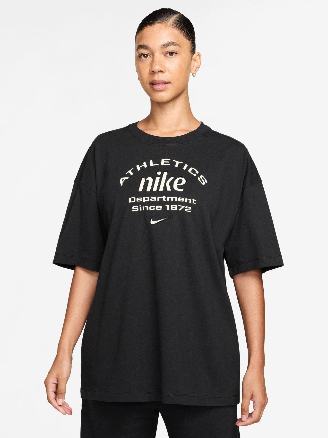 Nike Womens NSW X Training Oversized Logo T-Shirt - Black