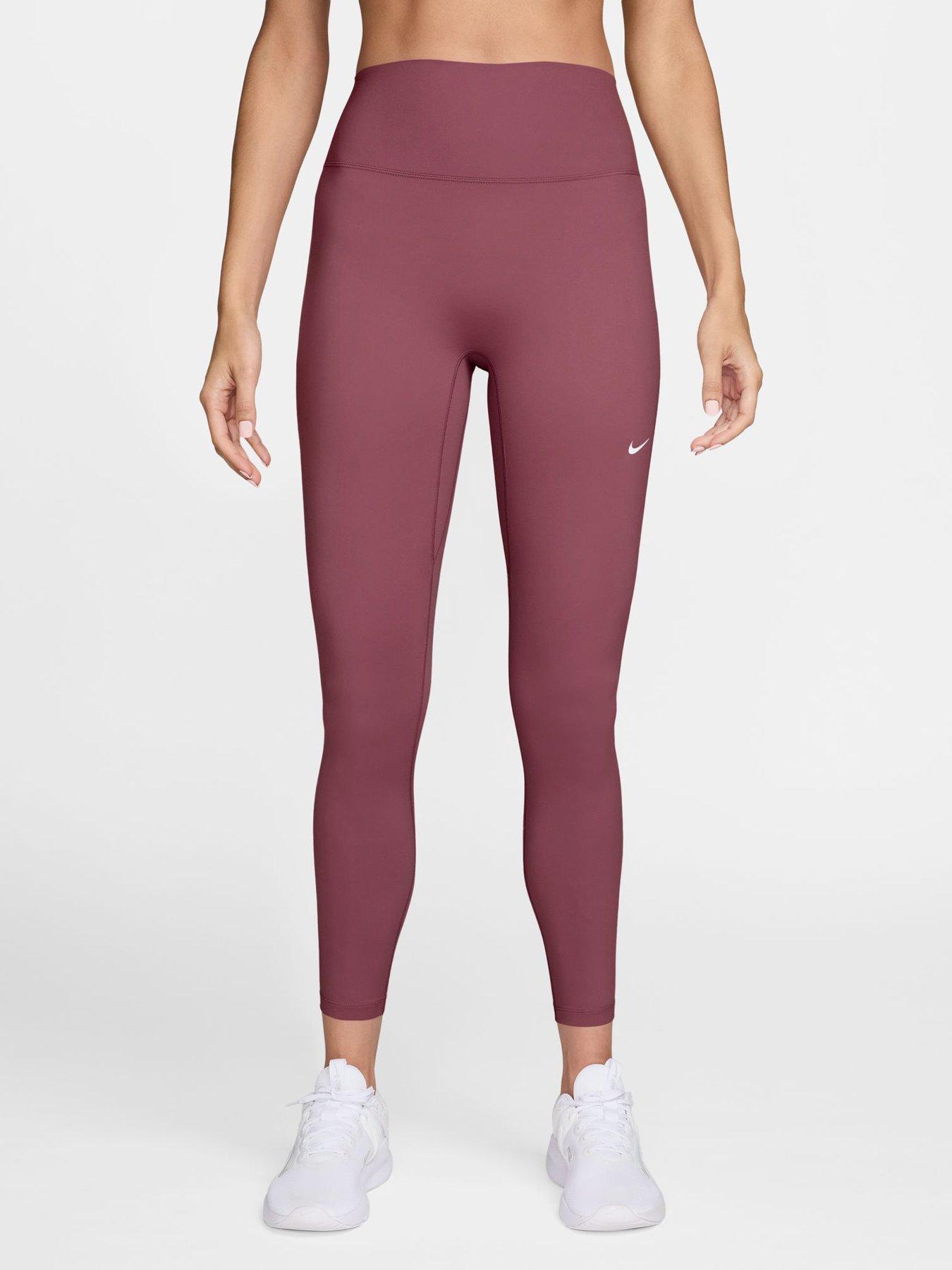 Nike Womens Training Dri-Fit One High Rise 7/8 Tights - Pink