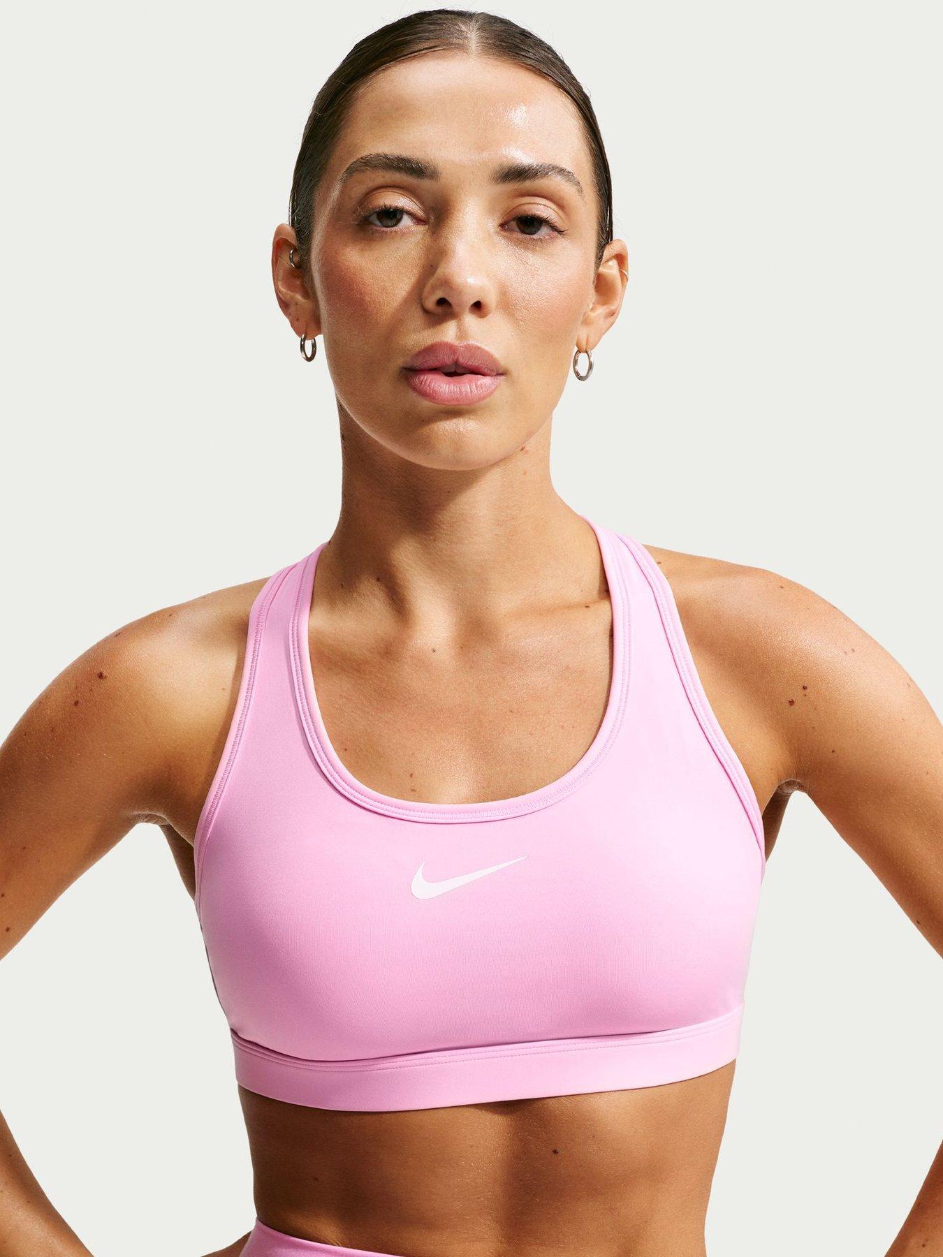 Nike Womens Training Swoosh Medium Support Sports Bra - Pink