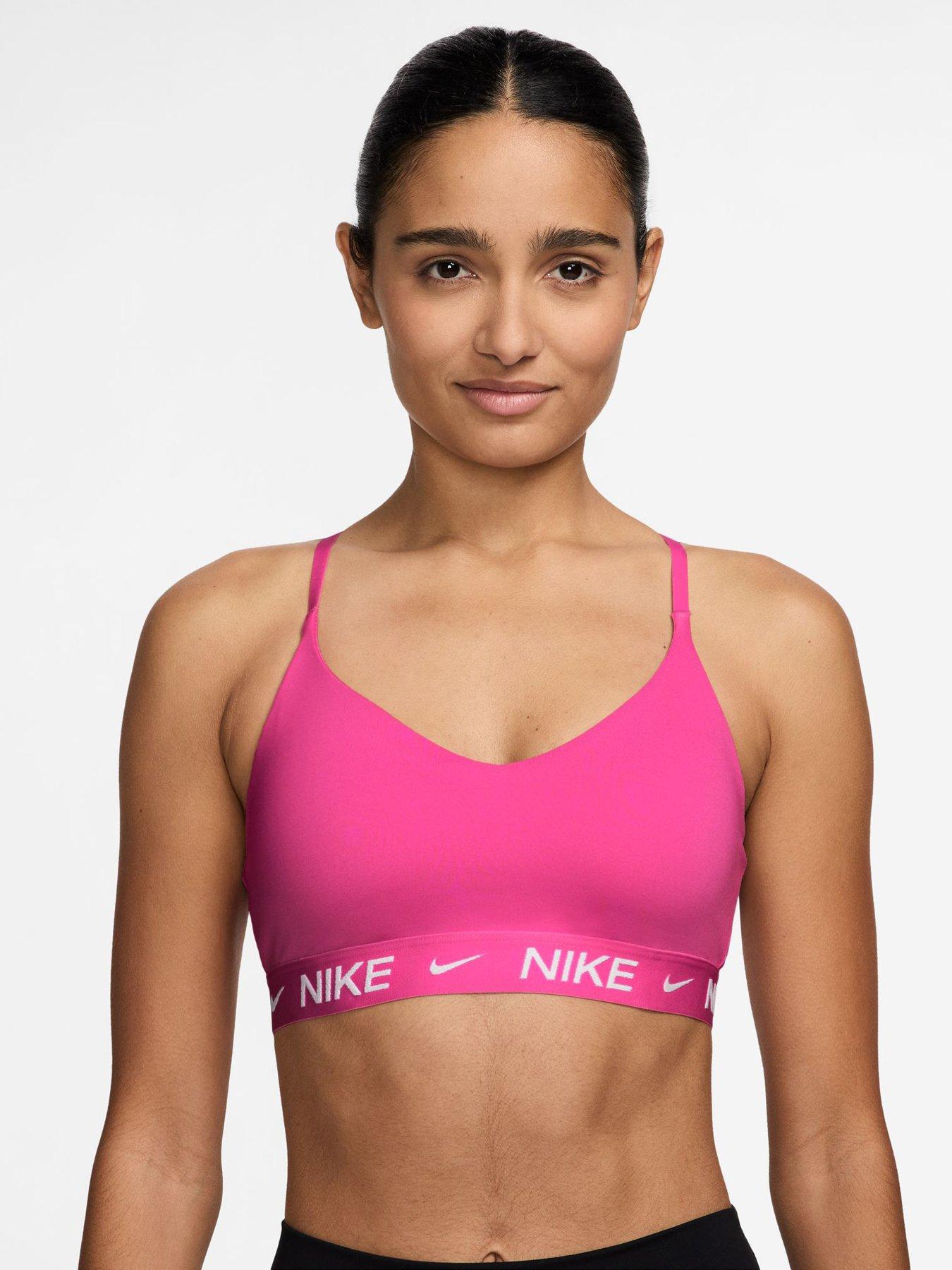 Nike Womens Training Dri-Fit Indy Light Support Sports Bra - Pink