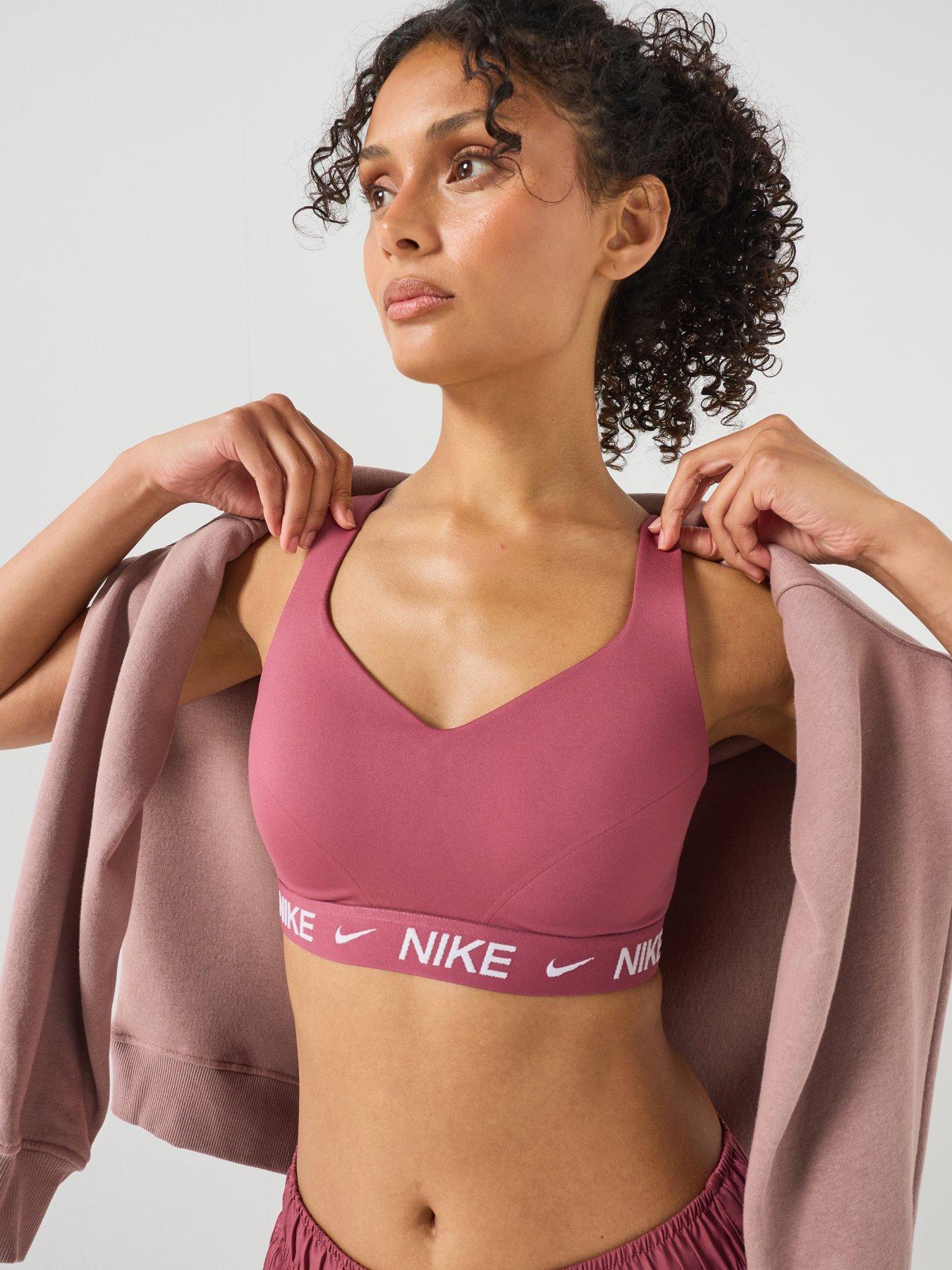 Nike Womens Training Dri-Fit Indy High Support Sports Bra - Pink