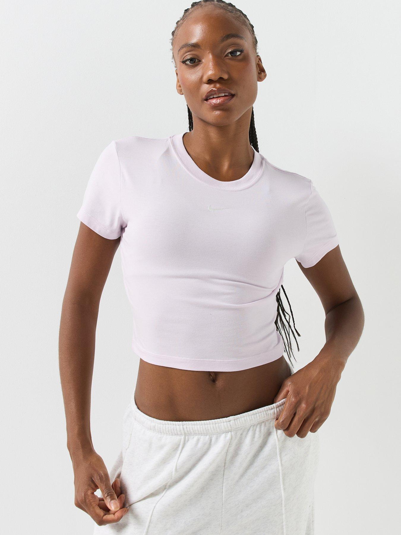 Image 1 of 6 of Nike Womens Chill Knit Swoosh T-Shirt - Pink