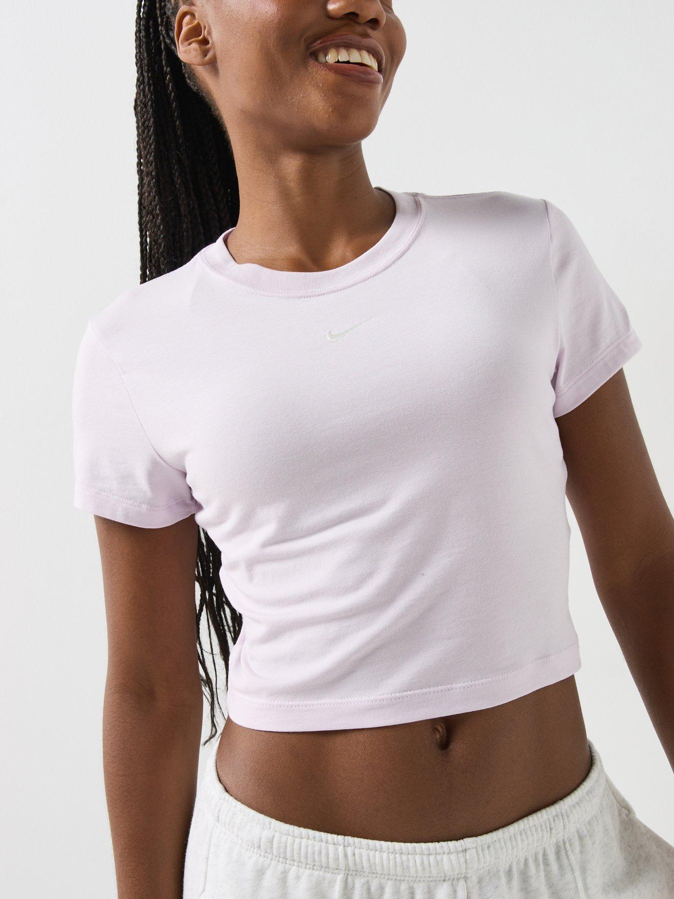 Image 4 of 6 of Nike Womens Chill Knit Swoosh T-Shirt - Pink