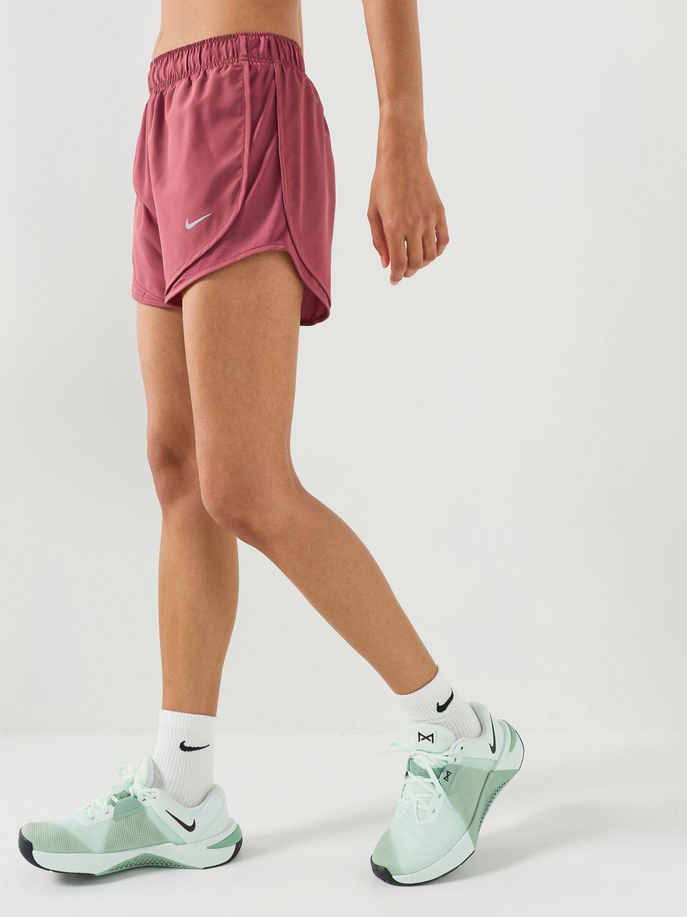 Nike Womens Tempo Dri-Fit Mid-Rise Brief-Lined Running Shorts - Pink