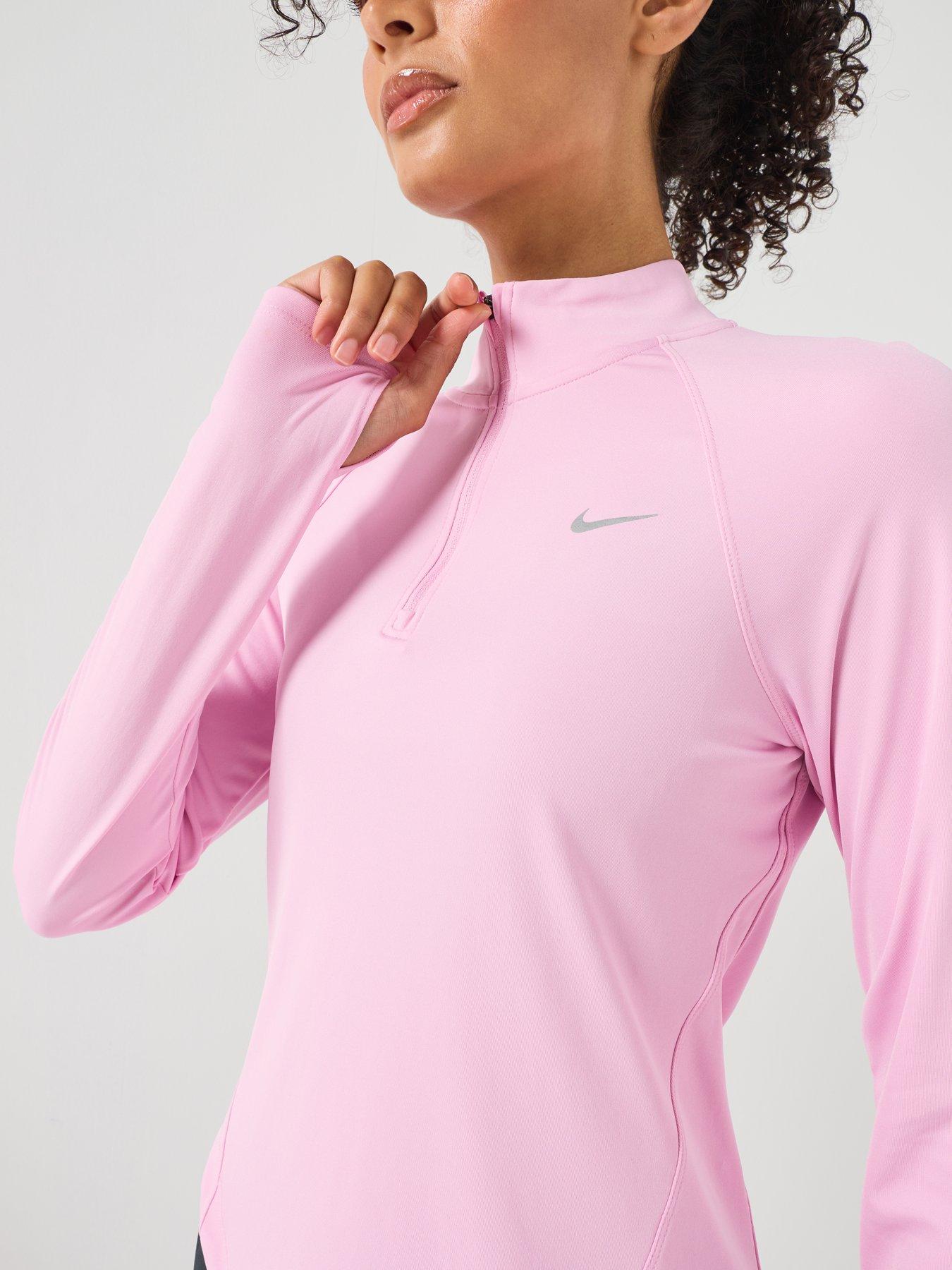 Image 4 of 4 of Nike Womens Tempo Dri-FIT 1/4-Zip Running Top - Pink