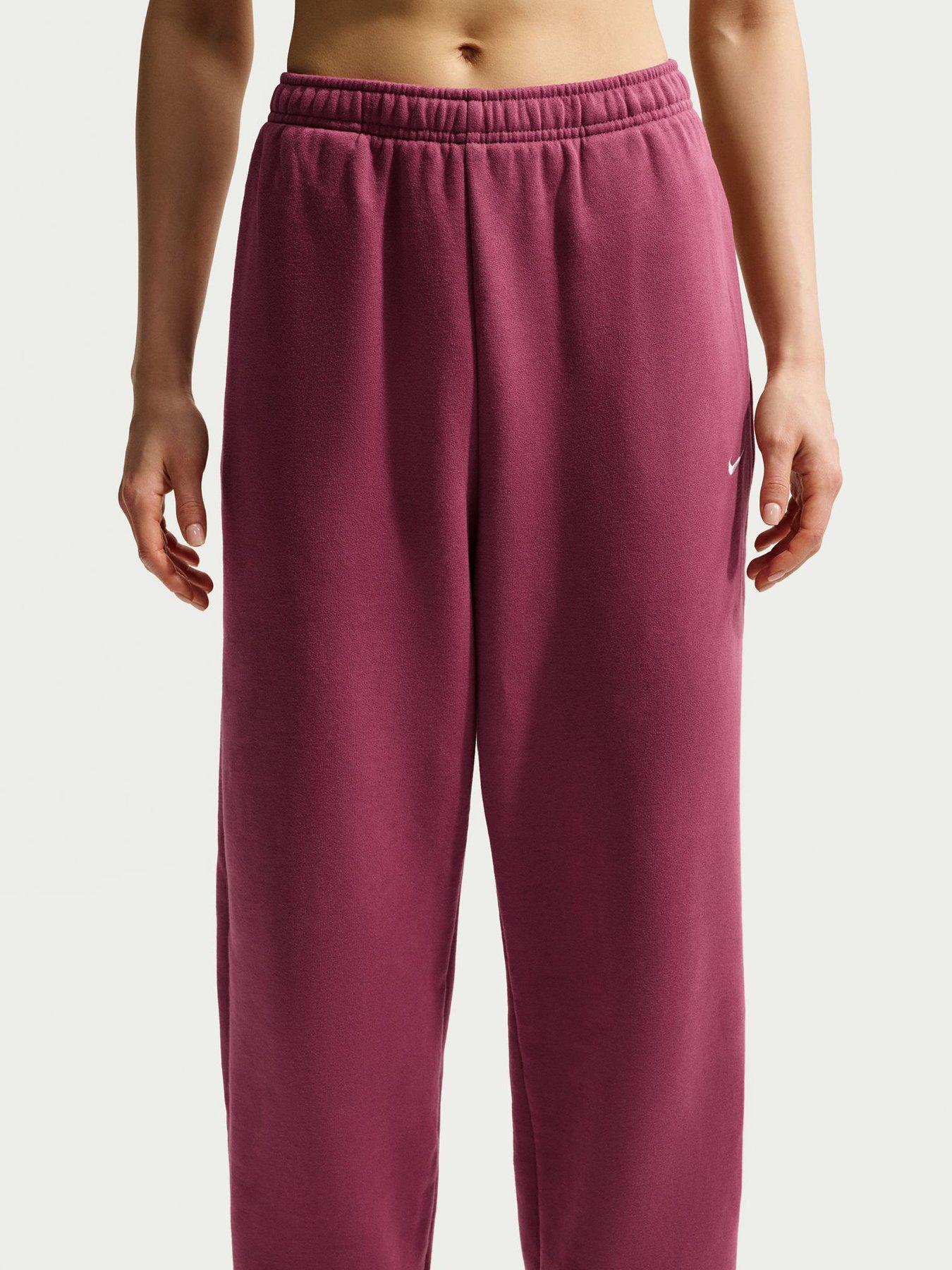Image 3 of 5 of Nike Womens Studio Fleece High Waisted Joggers - Pink