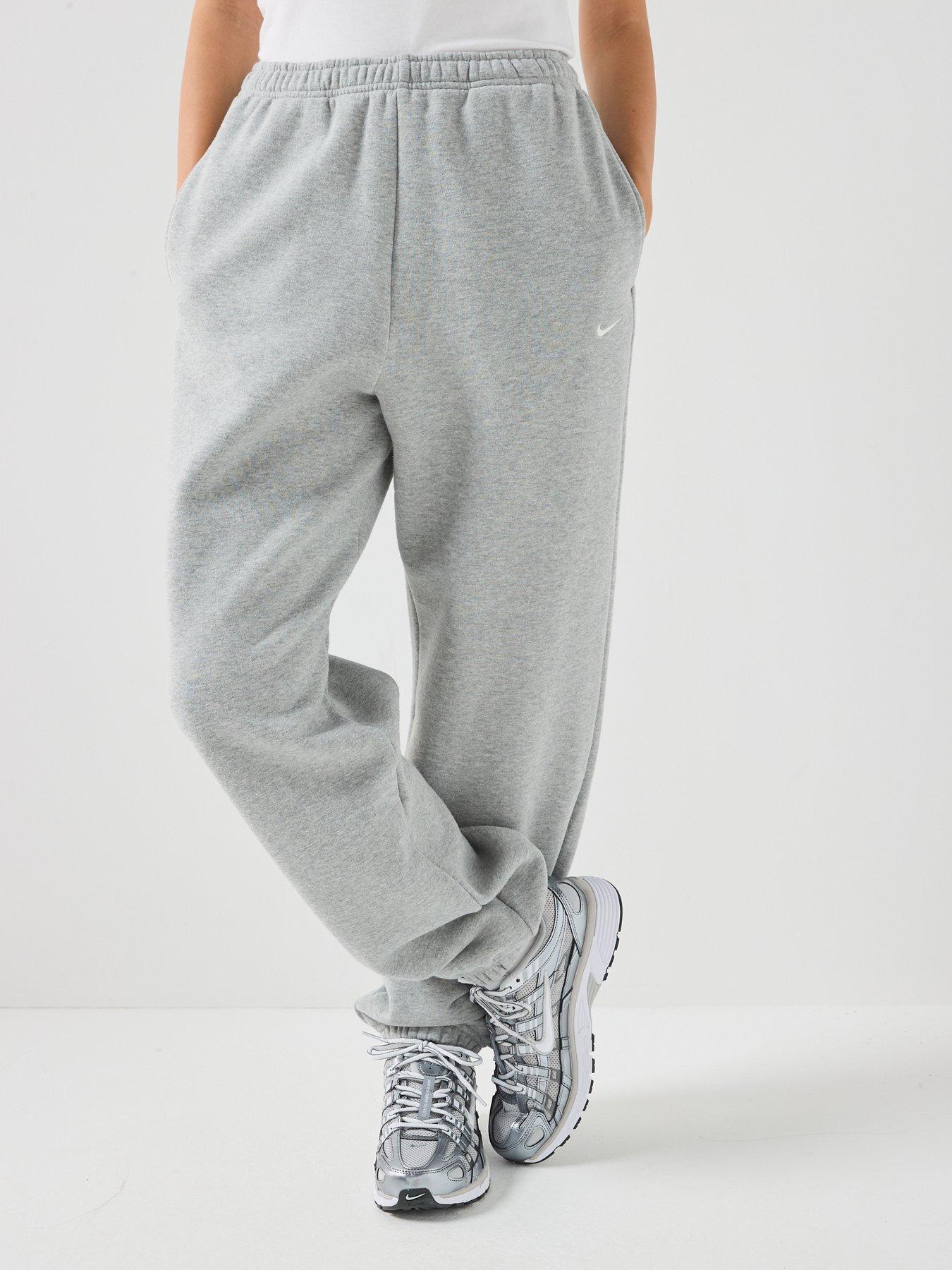 Nike Womens Studio Fleece High Waisted Joggers - Grey