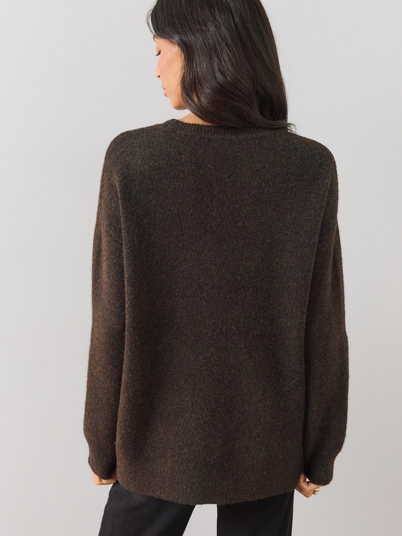 Image 2 of 6 of The Very Collection Womens Oversized Jumper - Chocolate