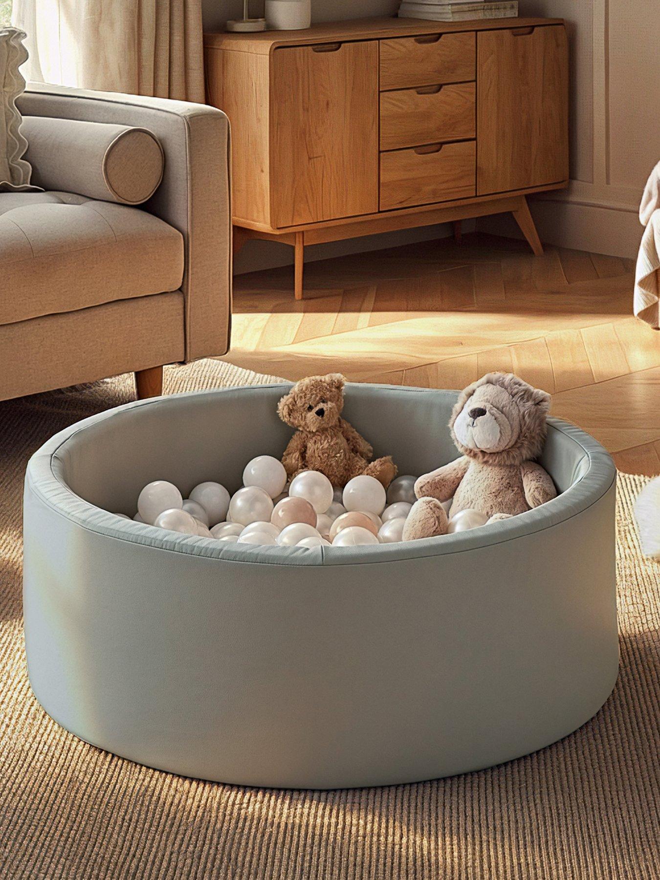 CuddleCo Soft Play Ball Pit with Balls - Sea Salt
