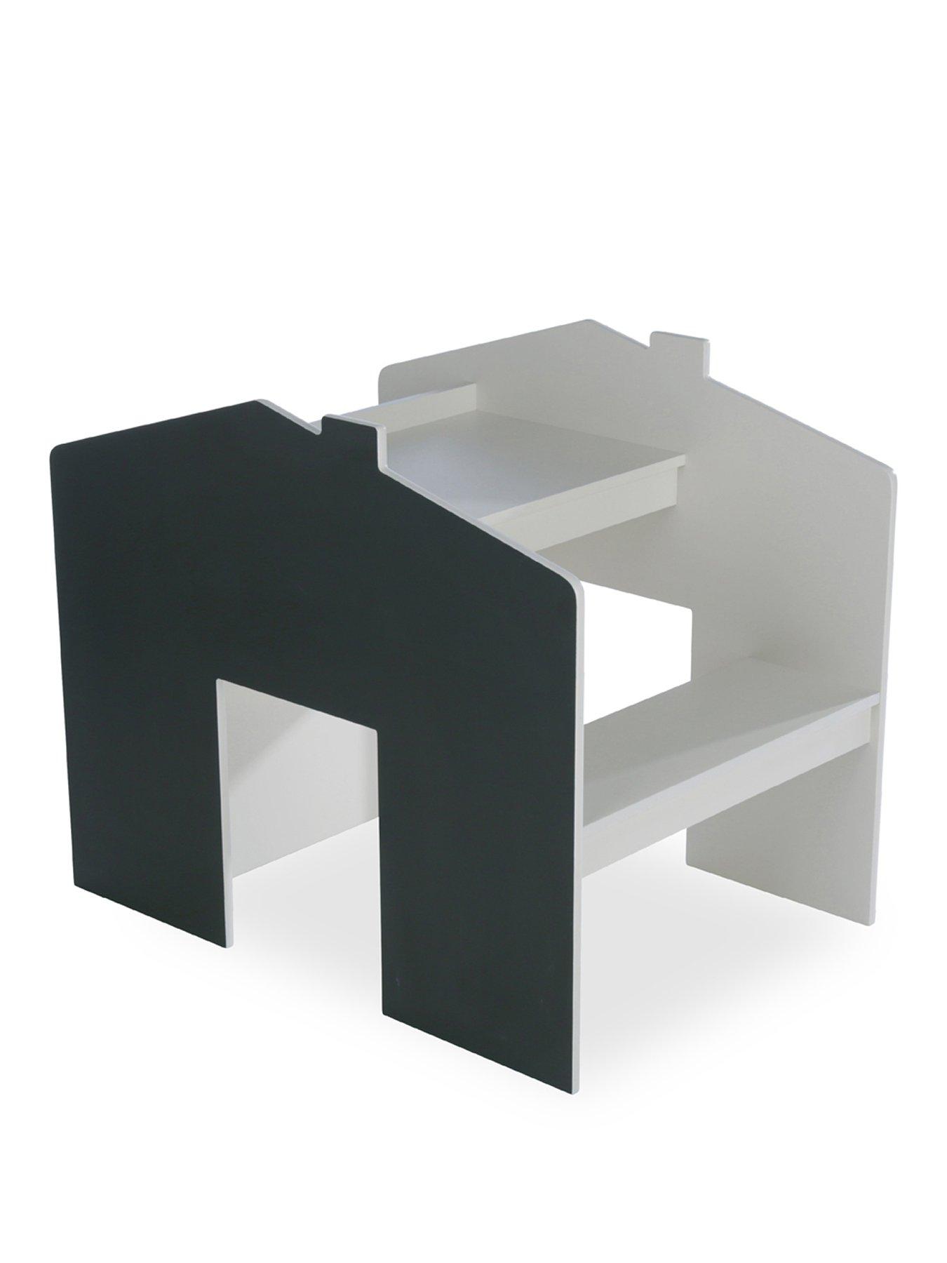  image of cuddleco-play-house-storage-desk-with-bench-pebble