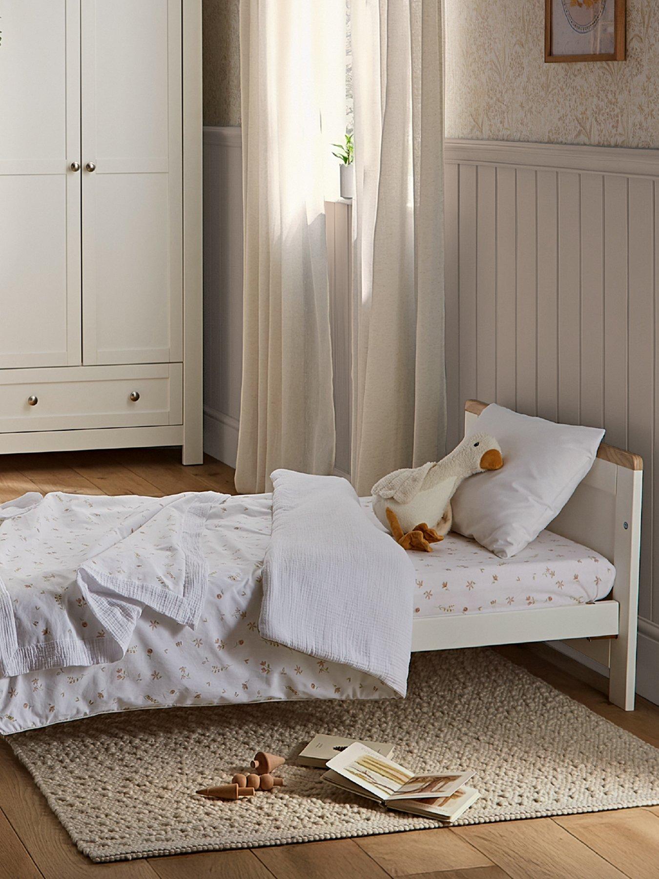  image of cuddleco-burford-cot-bed-white-oak