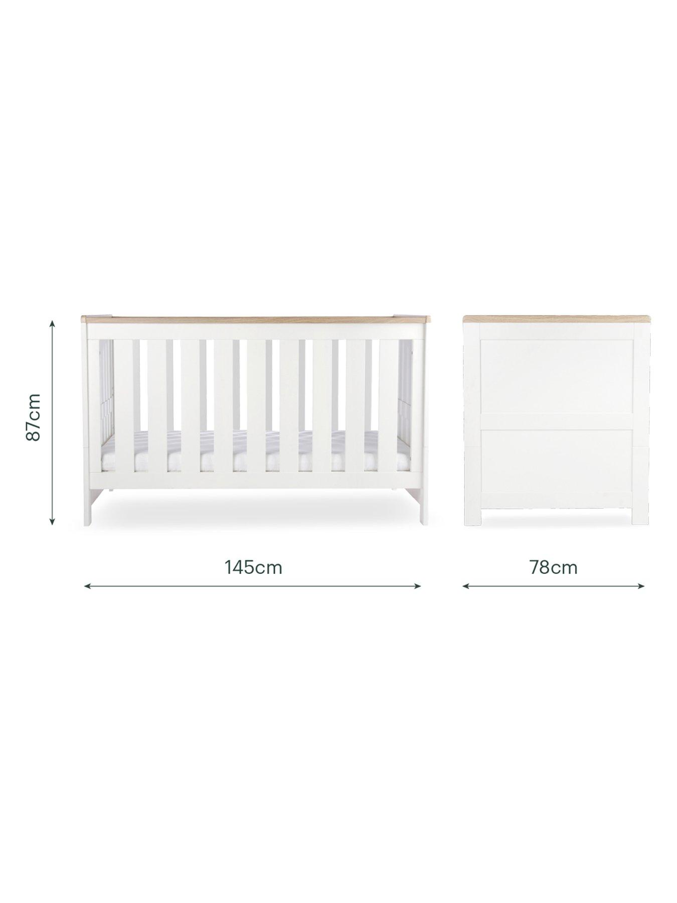 image of cuddleco-burford-cot-bed-white-oak