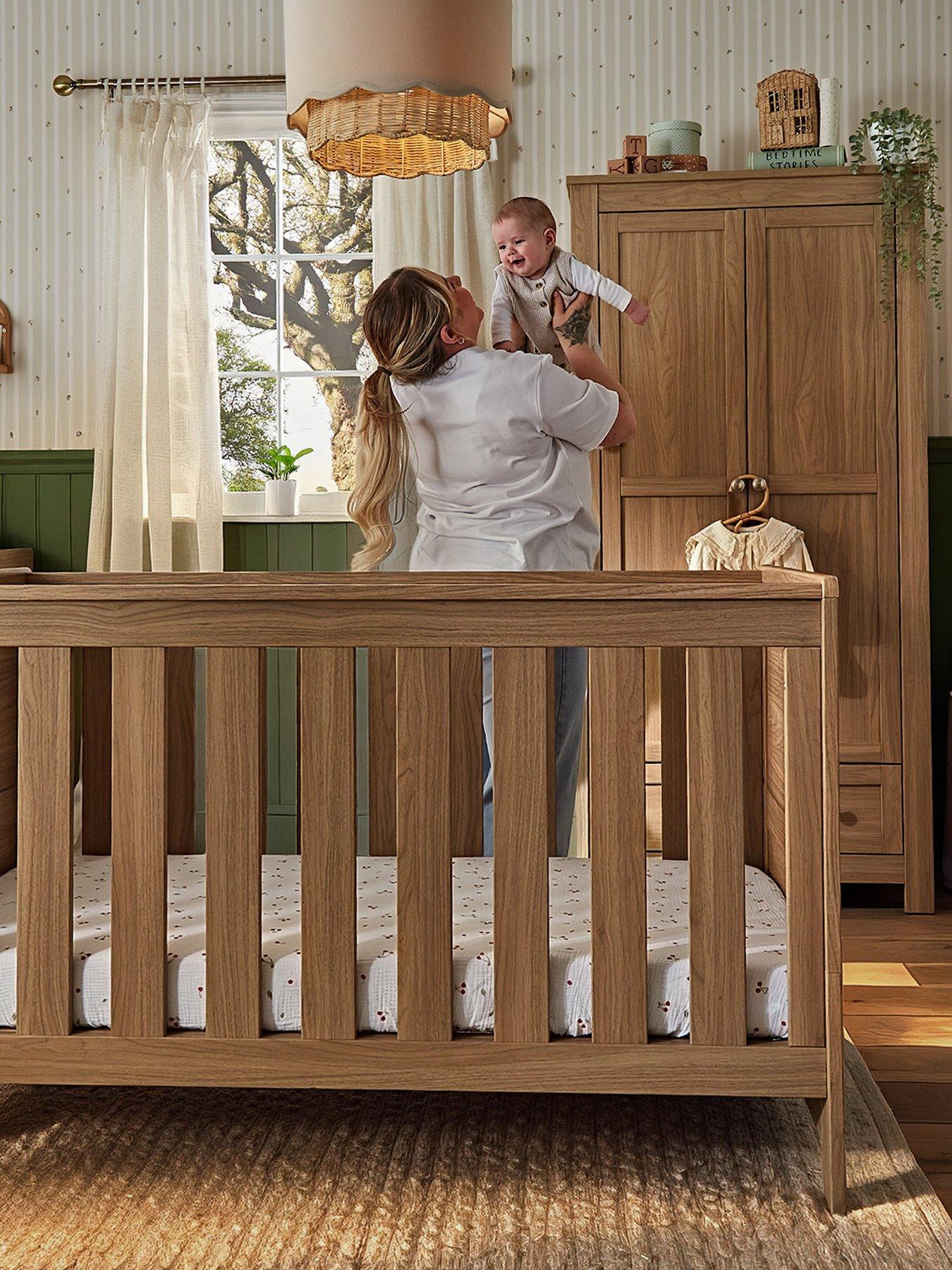  image of cuddleco-burford-cot-bed-oak