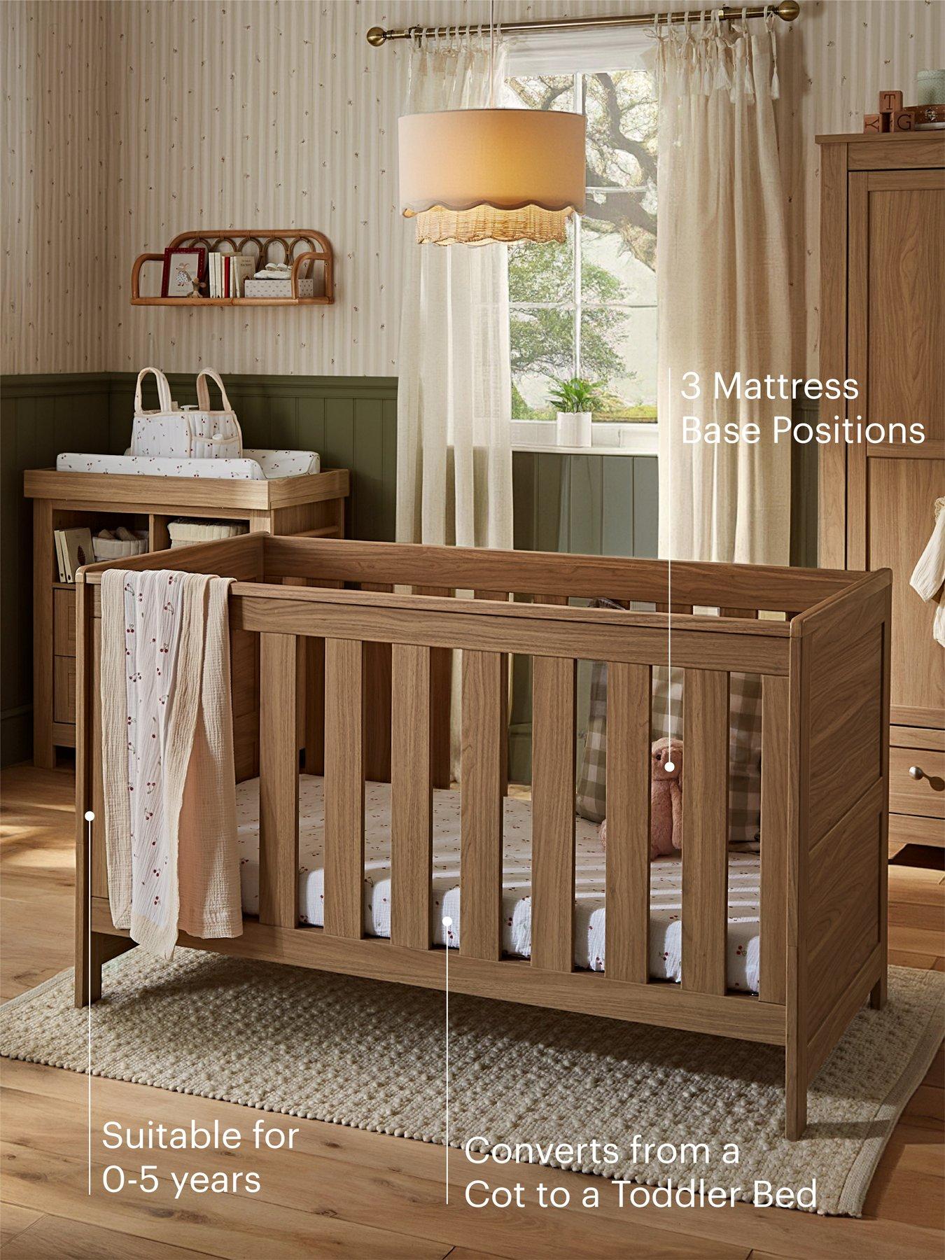  image of cuddleco-burford-cot-bed-oak