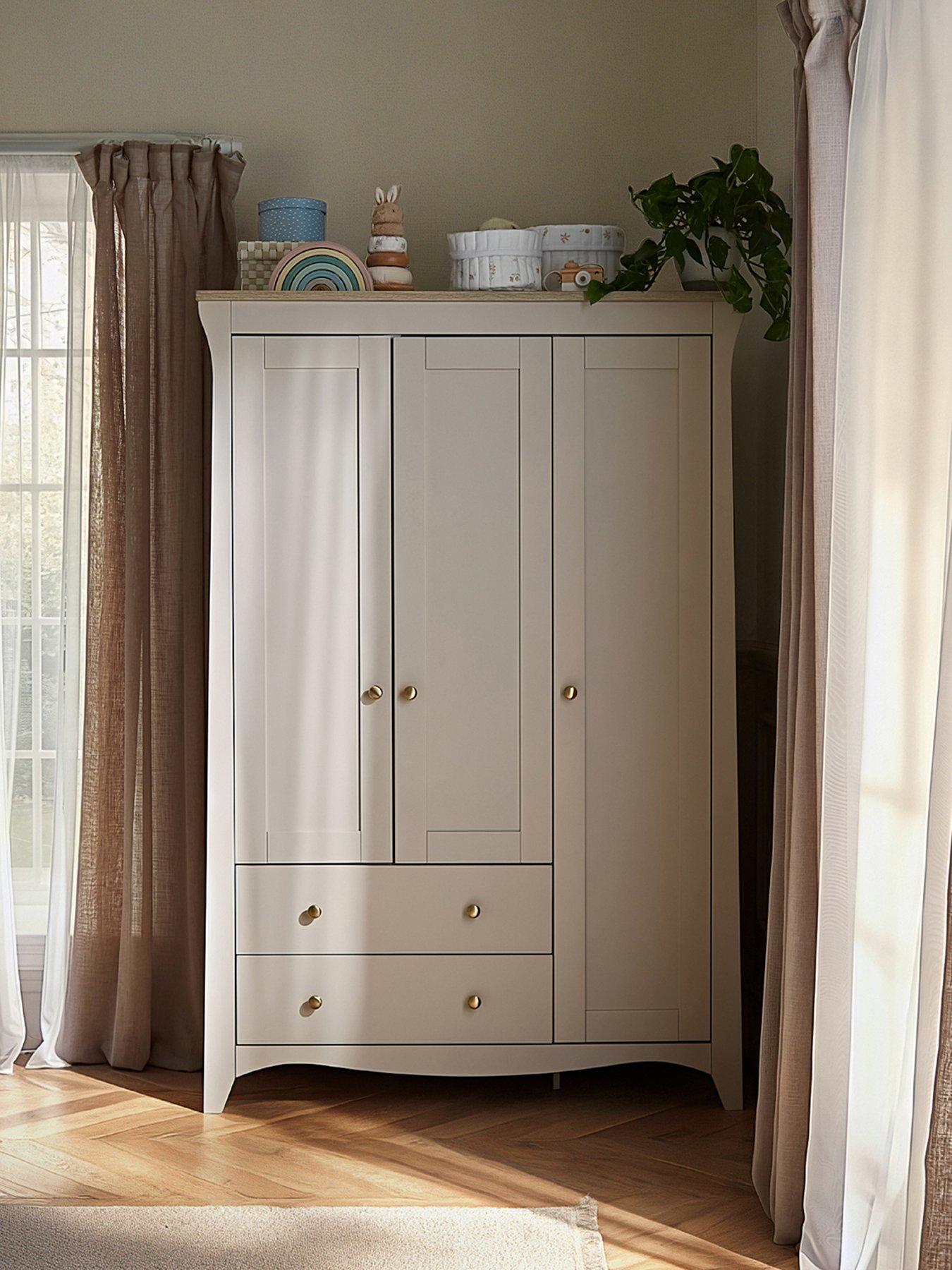 Image 1 of 6 of CuddleCo Clara Triple Wardrobe - Cashmere & Ash