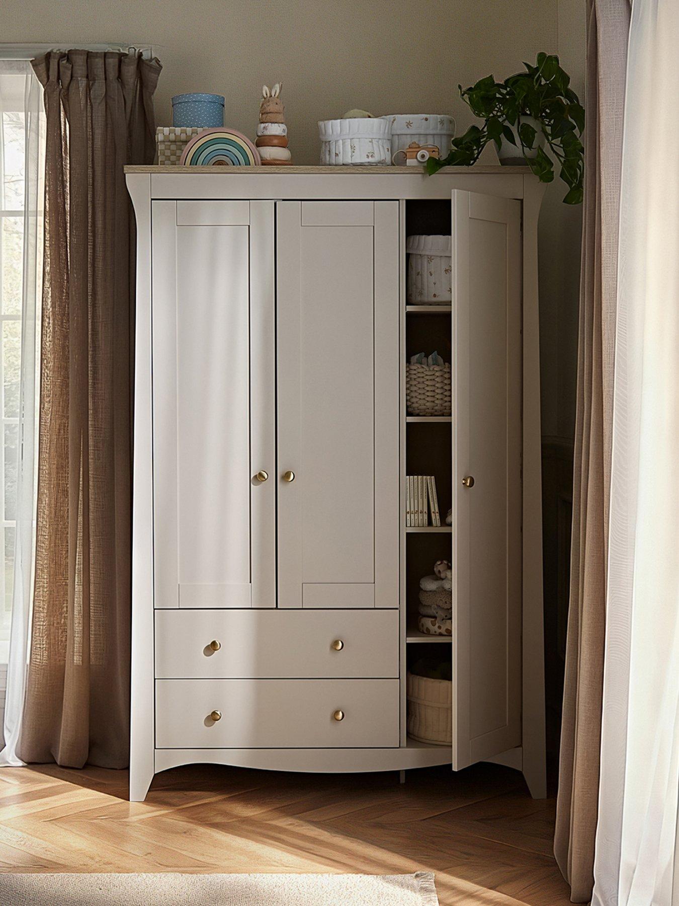 Image 3 of 6 of CuddleCo Clara Triple Wardrobe - Cashmere & Ash