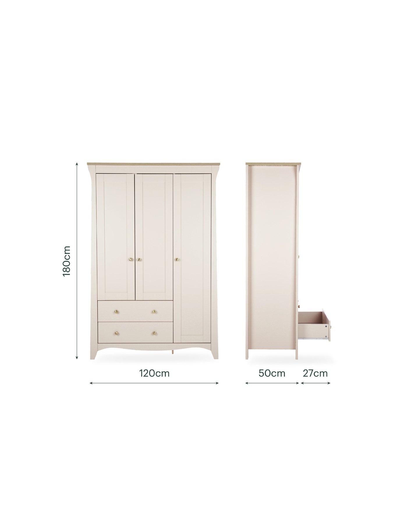 Image 5 of 6 of CuddleCo Clara Triple Wardrobe - Cashmere & Ash