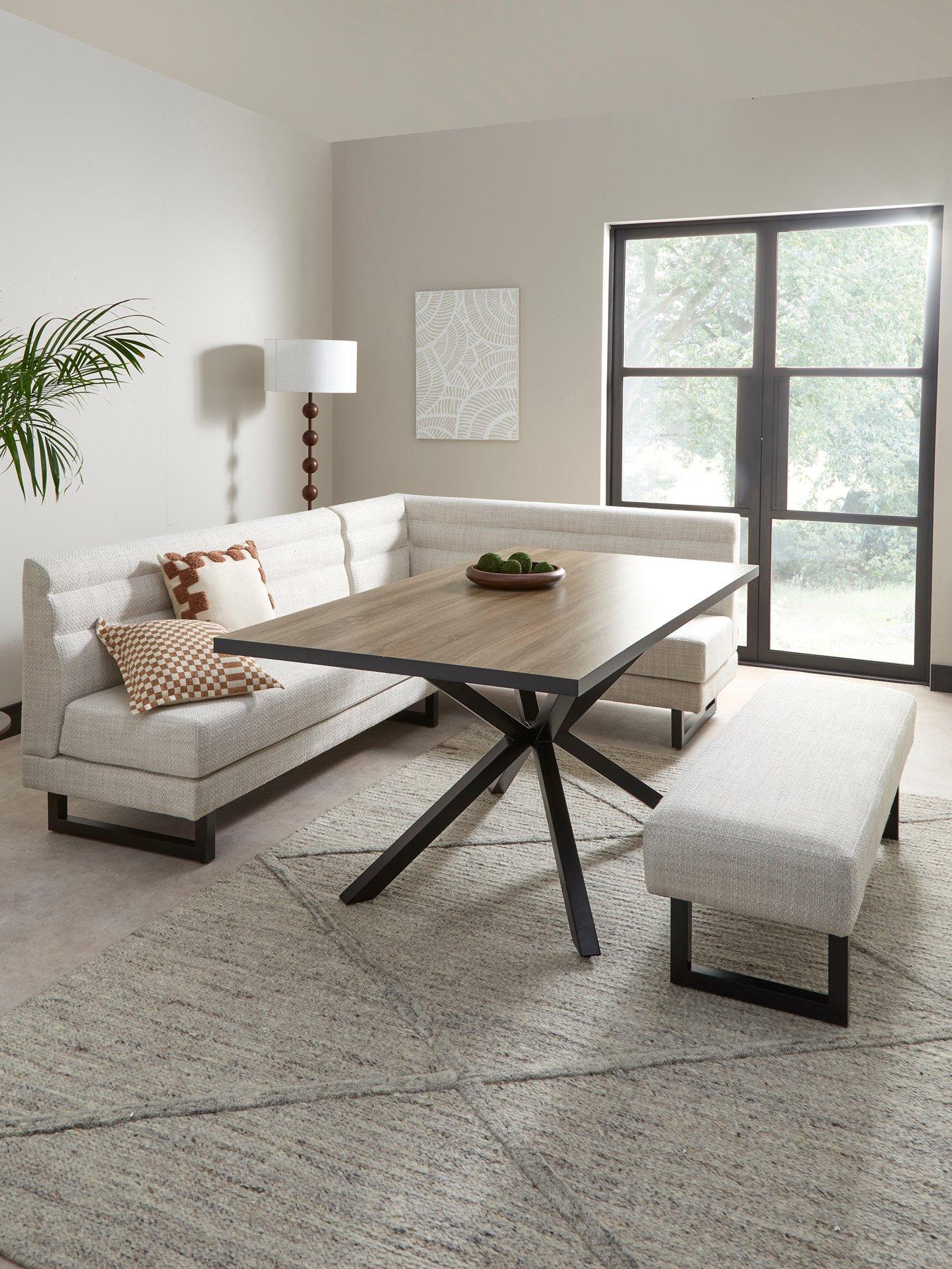 The Very Collection Rocco Corner Dining Bench With Oslo Dining Table Dining Set - FSC® Certified