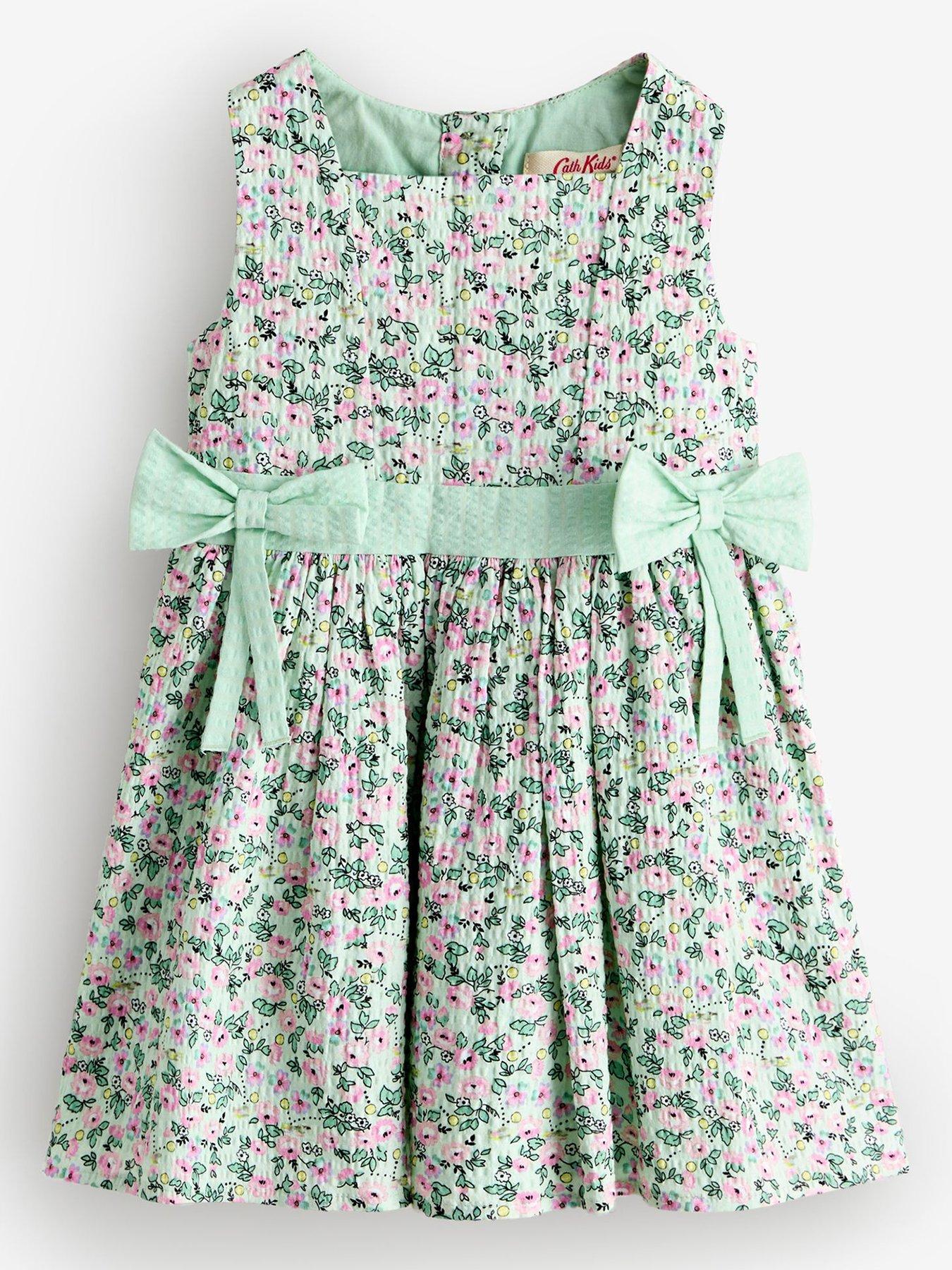 Cath Kidston Younger Girls Ditsy Bow Dress - Green