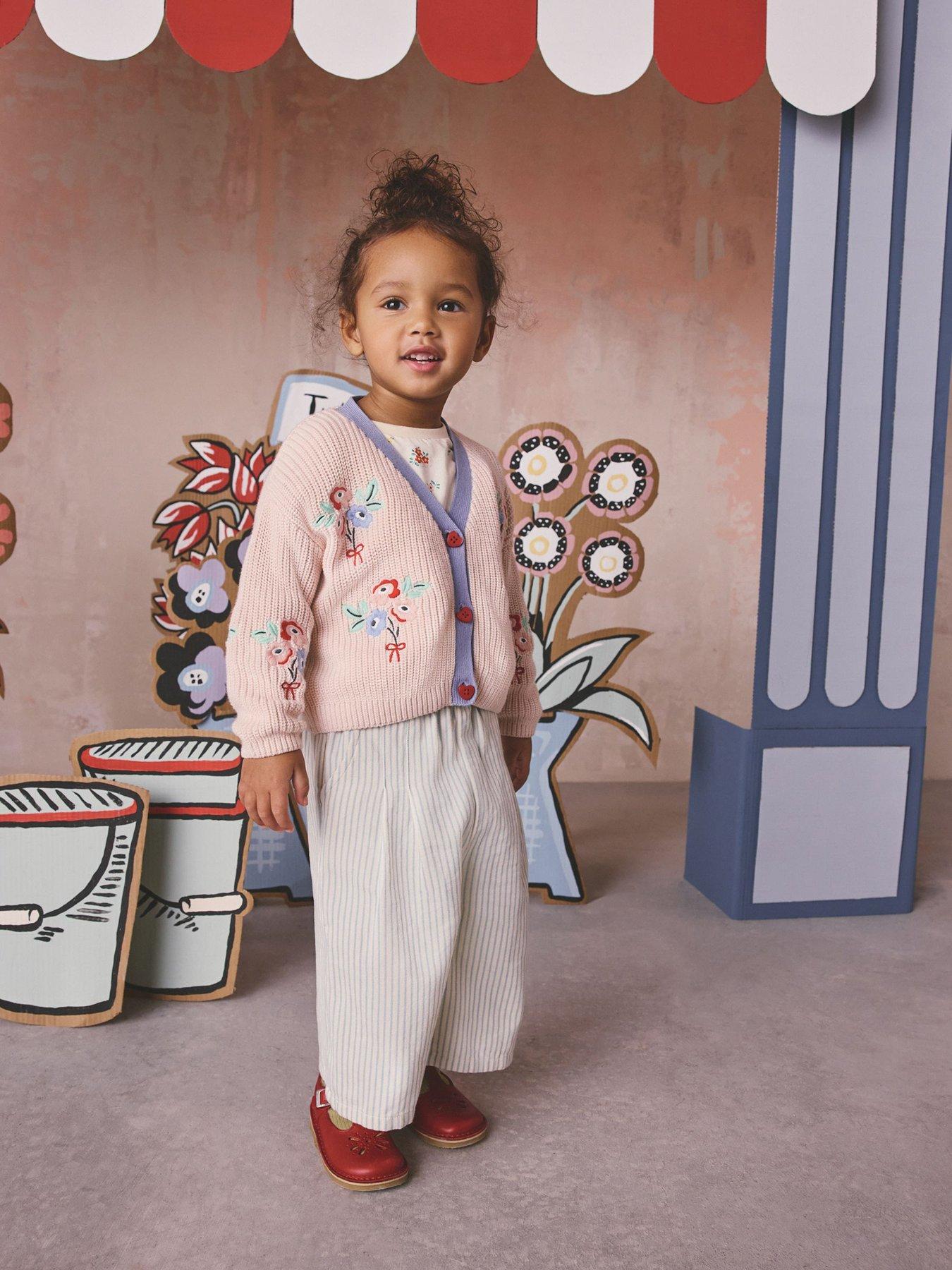 Cath Kidston Younger Girls Flower Knitted Cardigan - Pink