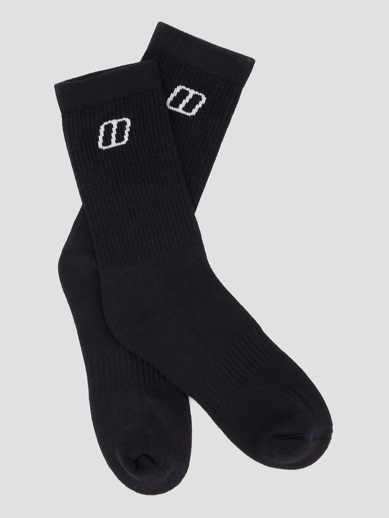 stillFront image of berghaus-unisex-everyday-3-pack-socks-black