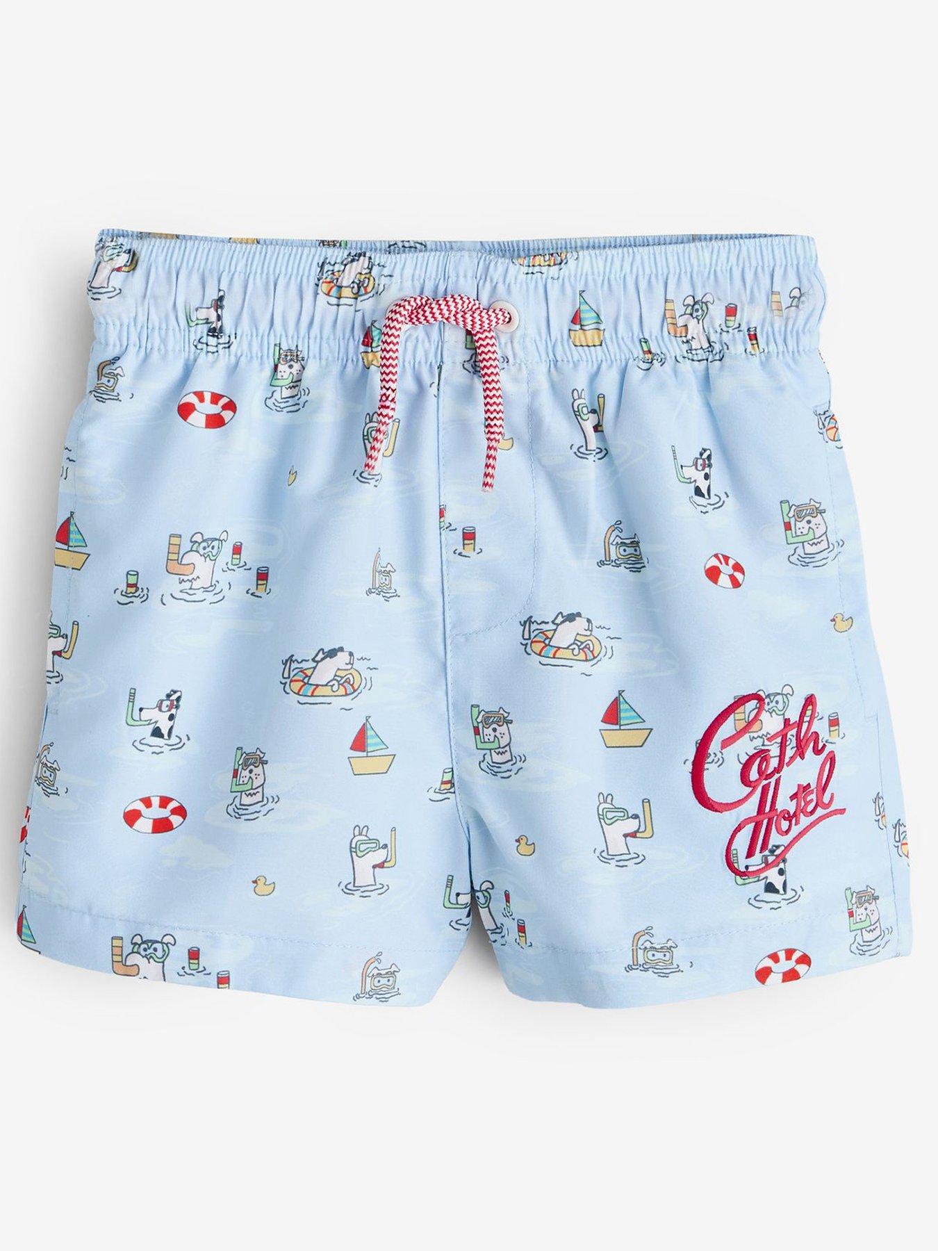 Cath Kidston Boys Sailor Print Swim Shorts - Blue