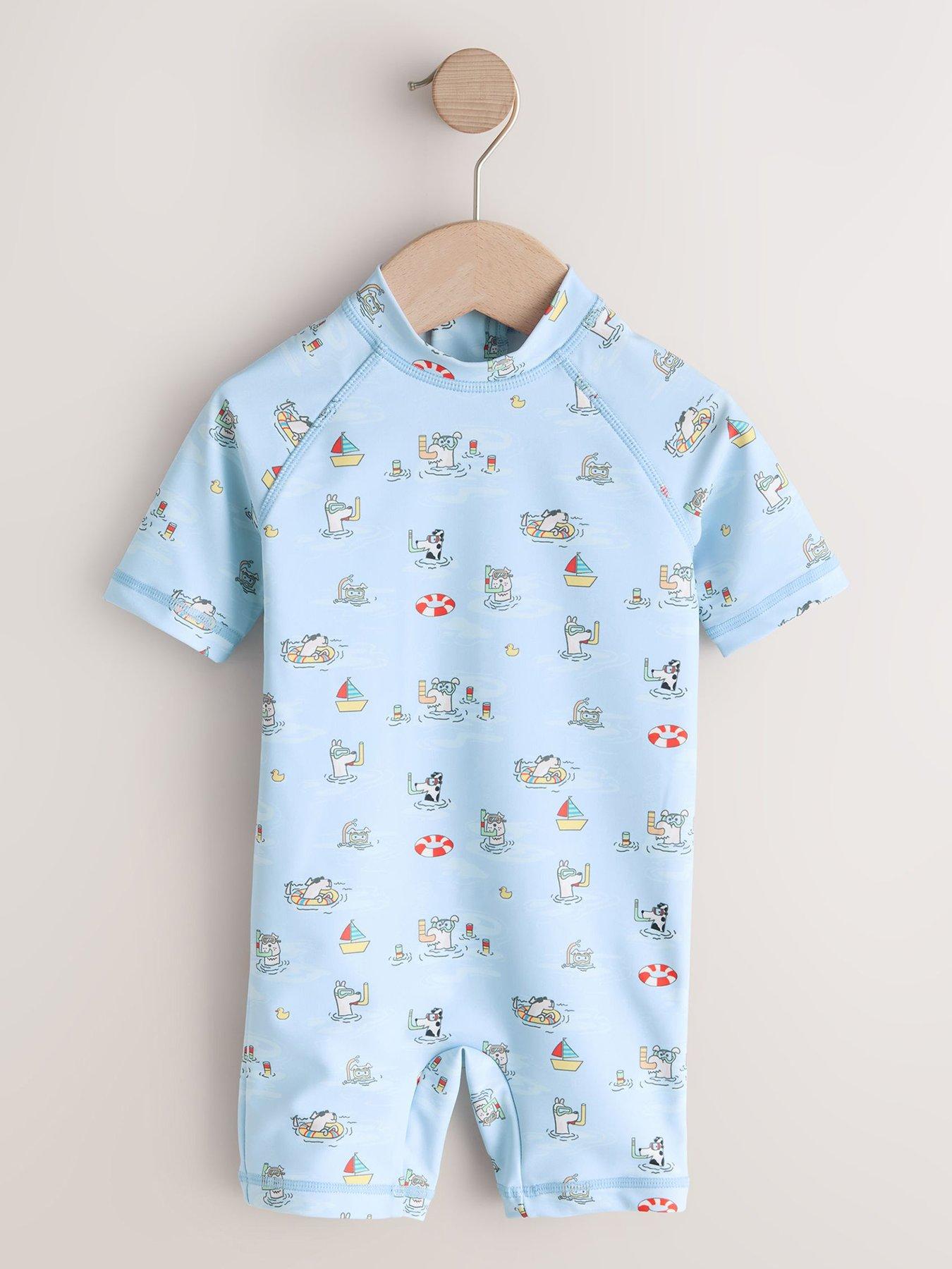 Cath Kidston Younger Boys Sailor Print Sunsafe Suit - Blue