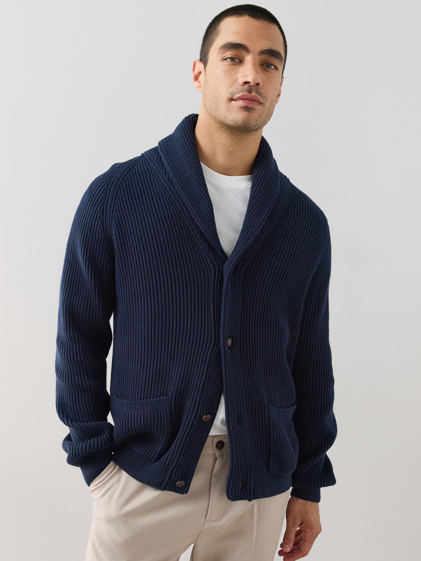 The Very Collection Premium Ribbed Knitted Cardigan - Green