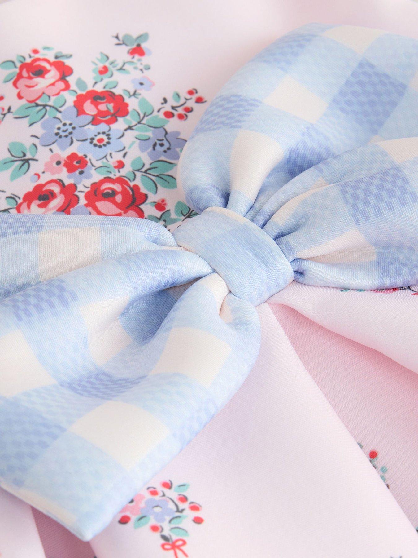 Cath Kidston Younger Girls Floral Bow Scuba Dress - Cream | Littlewoods