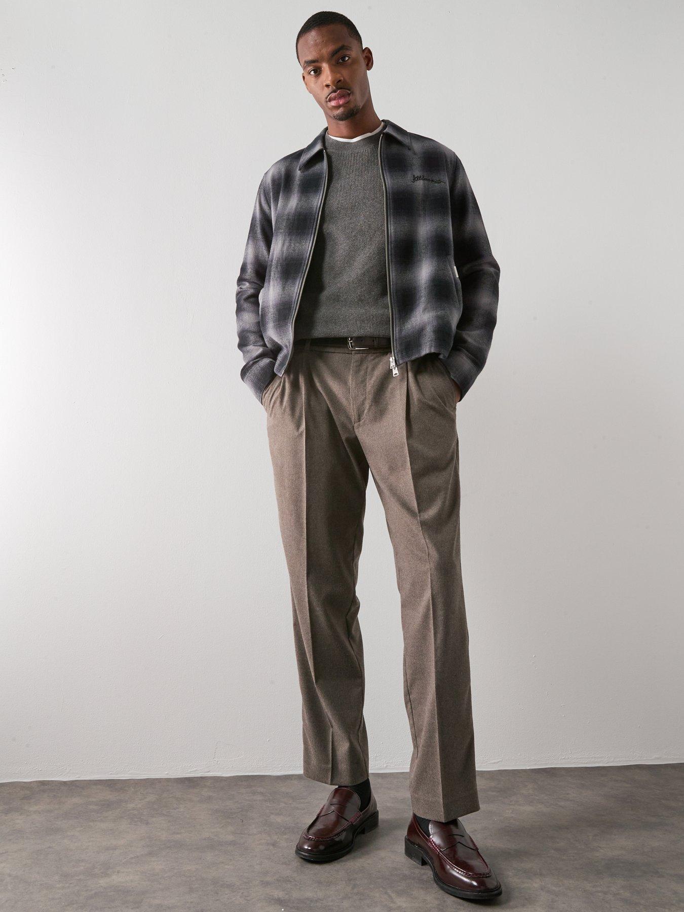  image of allsaints-kapi-long-sleeve-checked-jacket-dark-multi