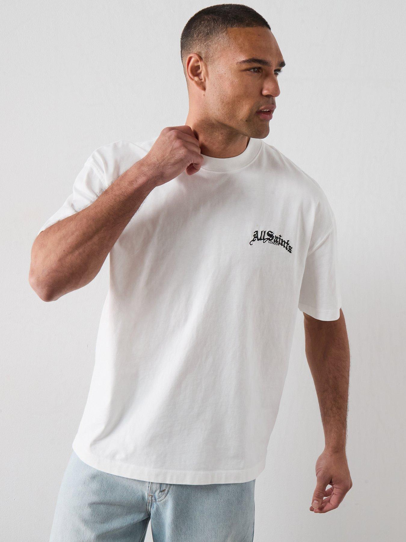 Image 2 of 6 of AllSaints Descent Graphic T-Shirt - White