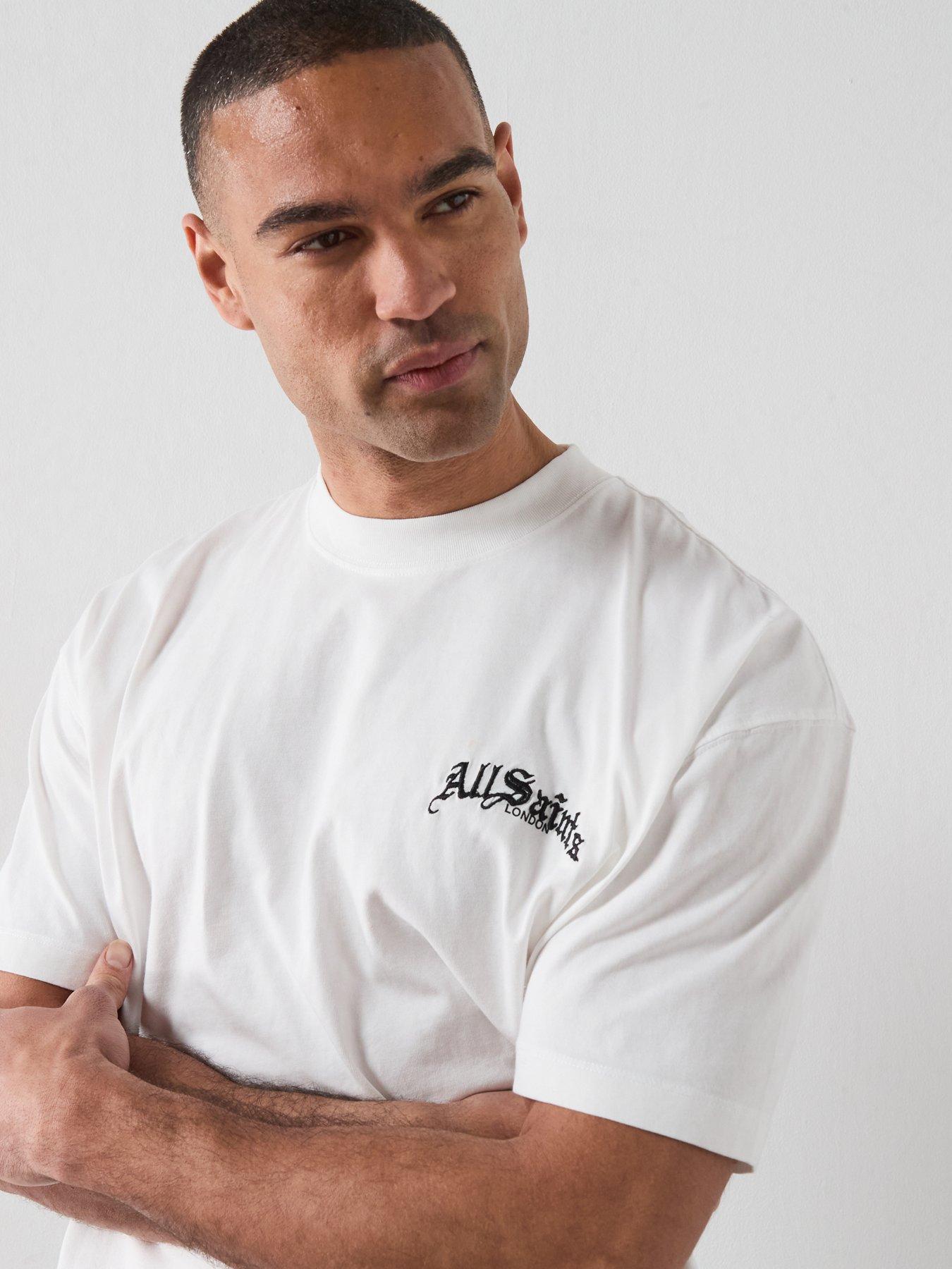 Image 5 of 6 of AllSaints Descent Graphic T-Shirt - White
