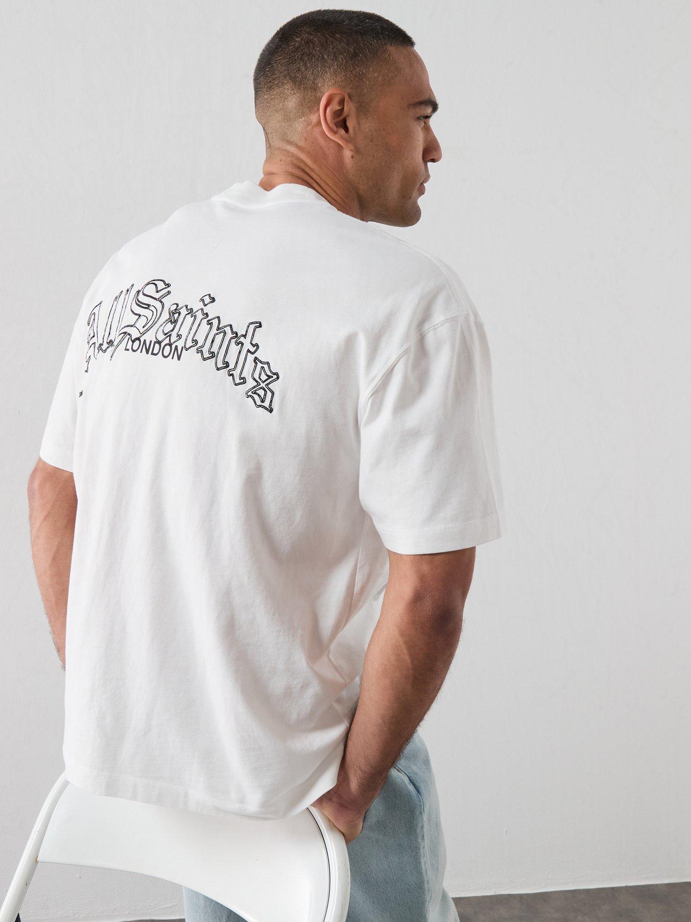 Image 6 of 6 of AllSaints Descent Graphic T-Shirt - White