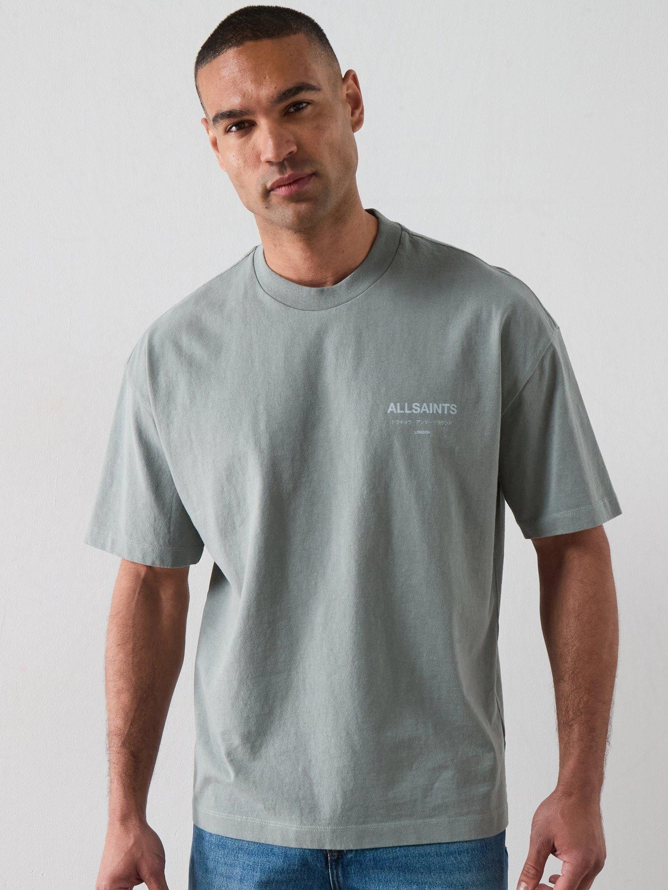 Image 2 of 6 of AllSaints Underground Graphic T-Shirt - Grey