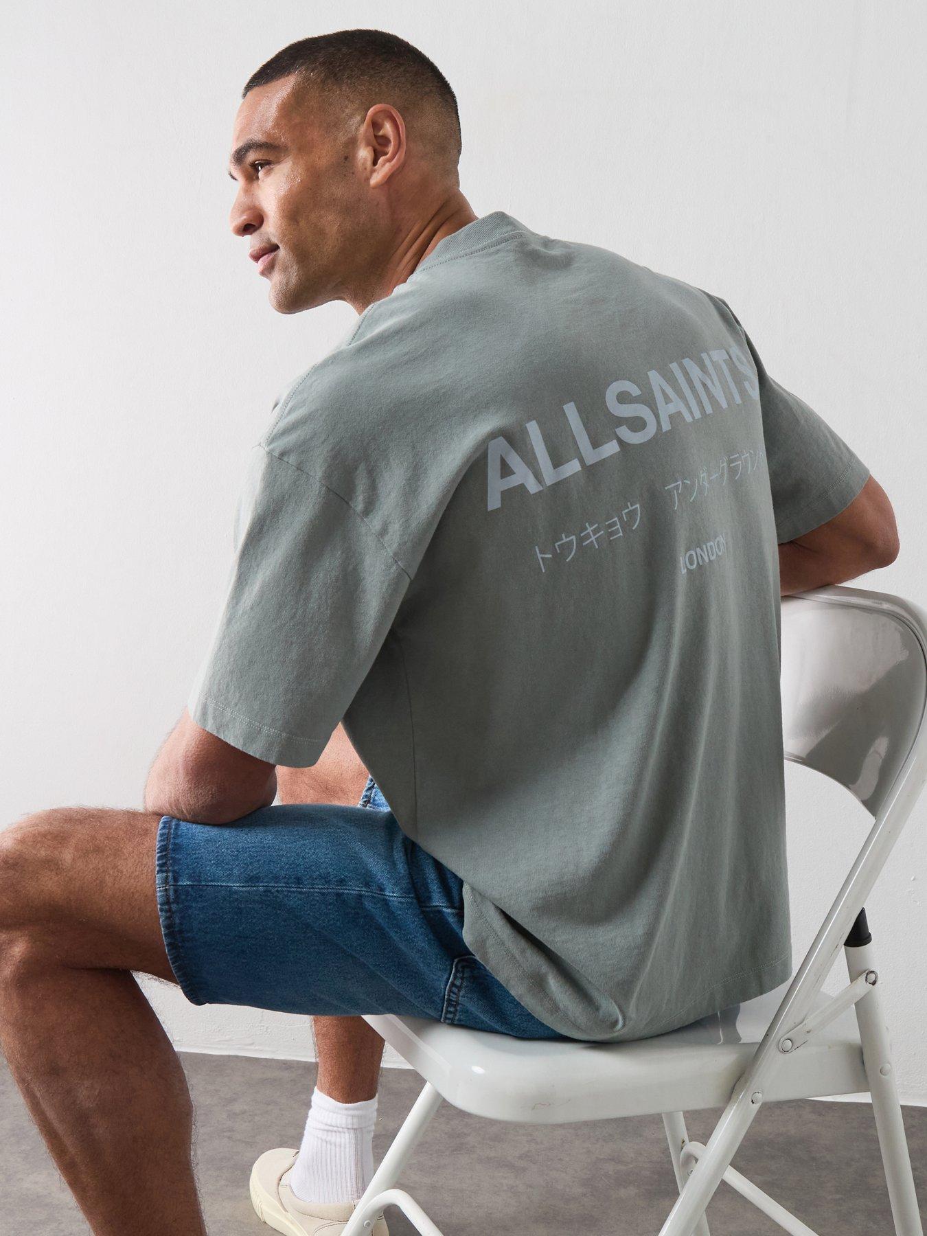Image 5 of 6 of AllSaints Underground Graphic T-Shirt - Grey
