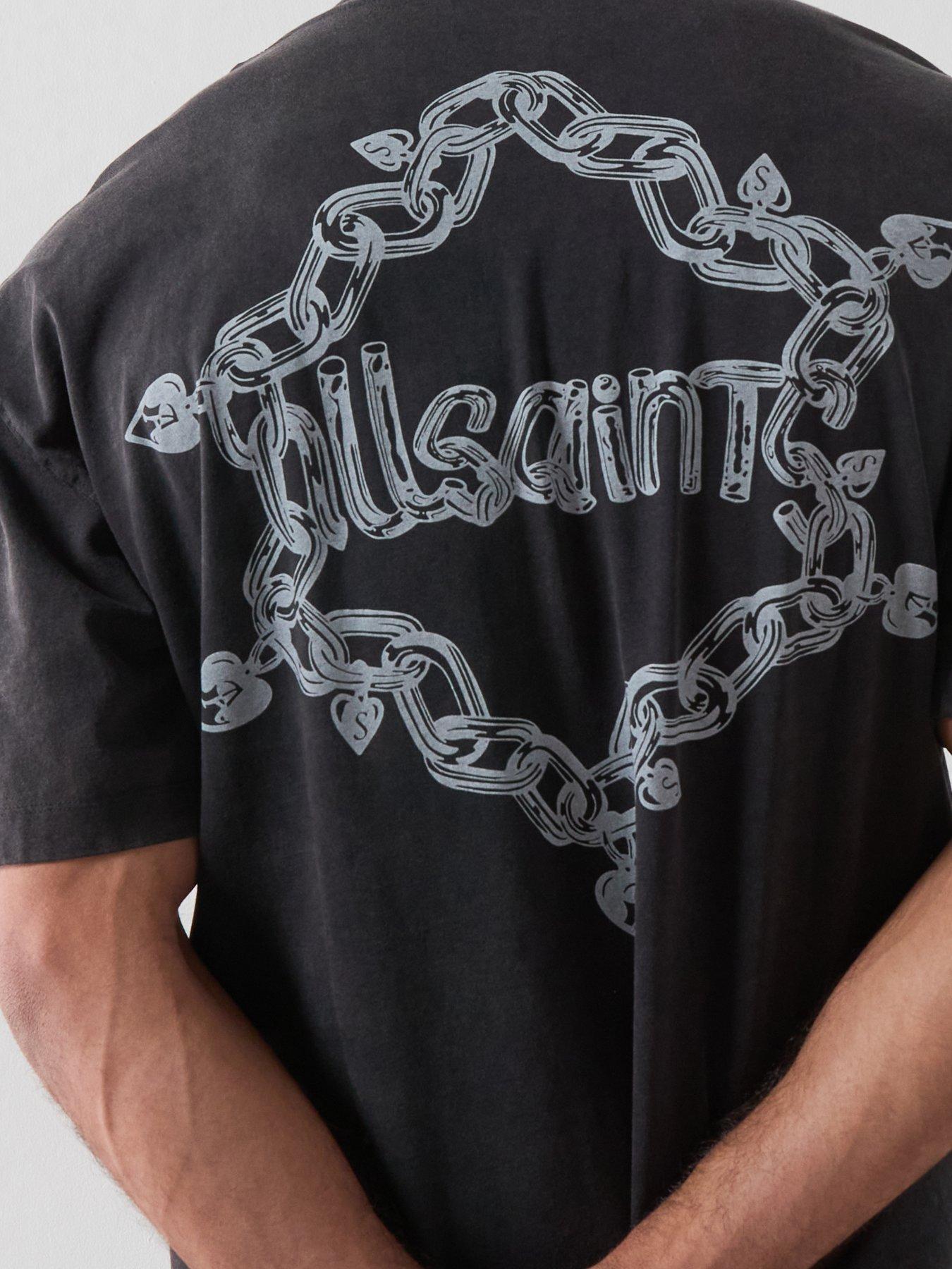 Image 5 of 6 of AllSaints Drip Graphic T-Shirt - Black