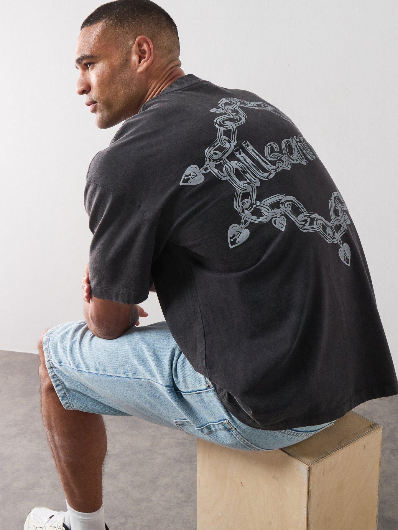 Image 6 of 6 of AllSaints Drip Graphic T-Shirt - Black