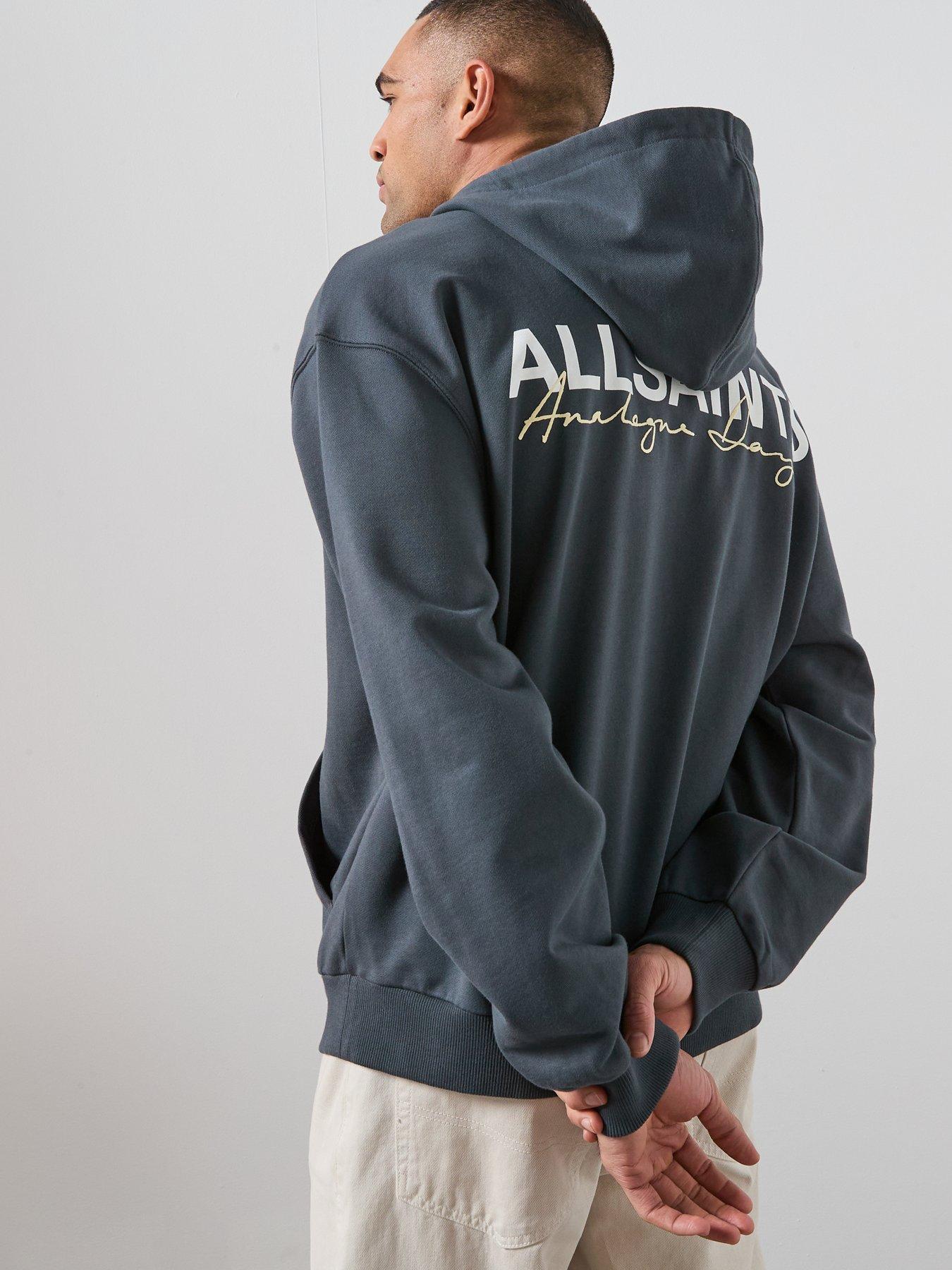 Image 5 of 6 of AllSaints Emblem Graphic Hoodie - Black