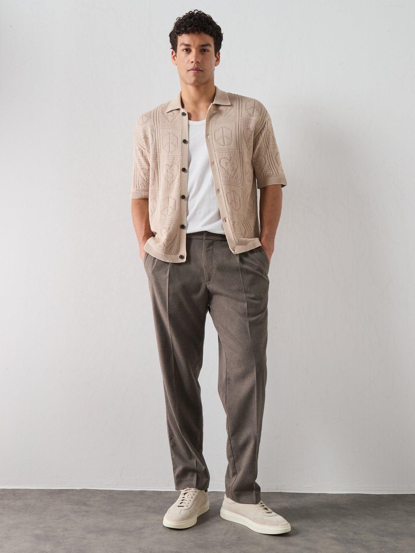 Image 3 of 6 of AllSaints Arktx Short Sleeve Knitted Fashion Cardigan