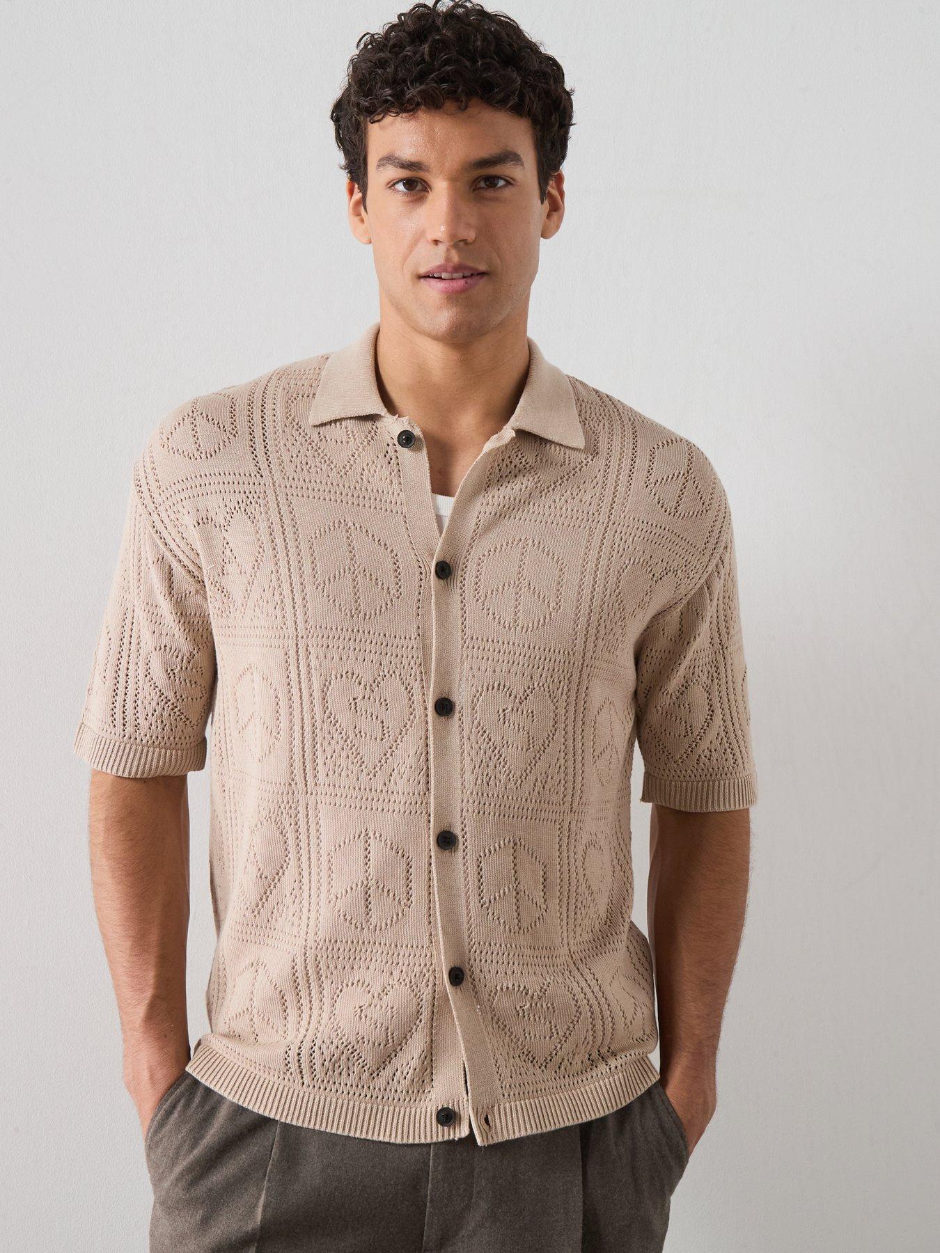 Image 6 of 6 of AllSaints Arktx Short Sleeve Knitted Fashion Cardigan