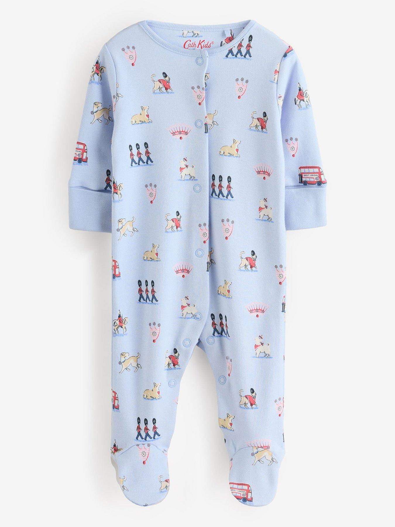 Image 2 of 7 of Cath Kidston Baby Boys London Print Sleepsuit - Blue