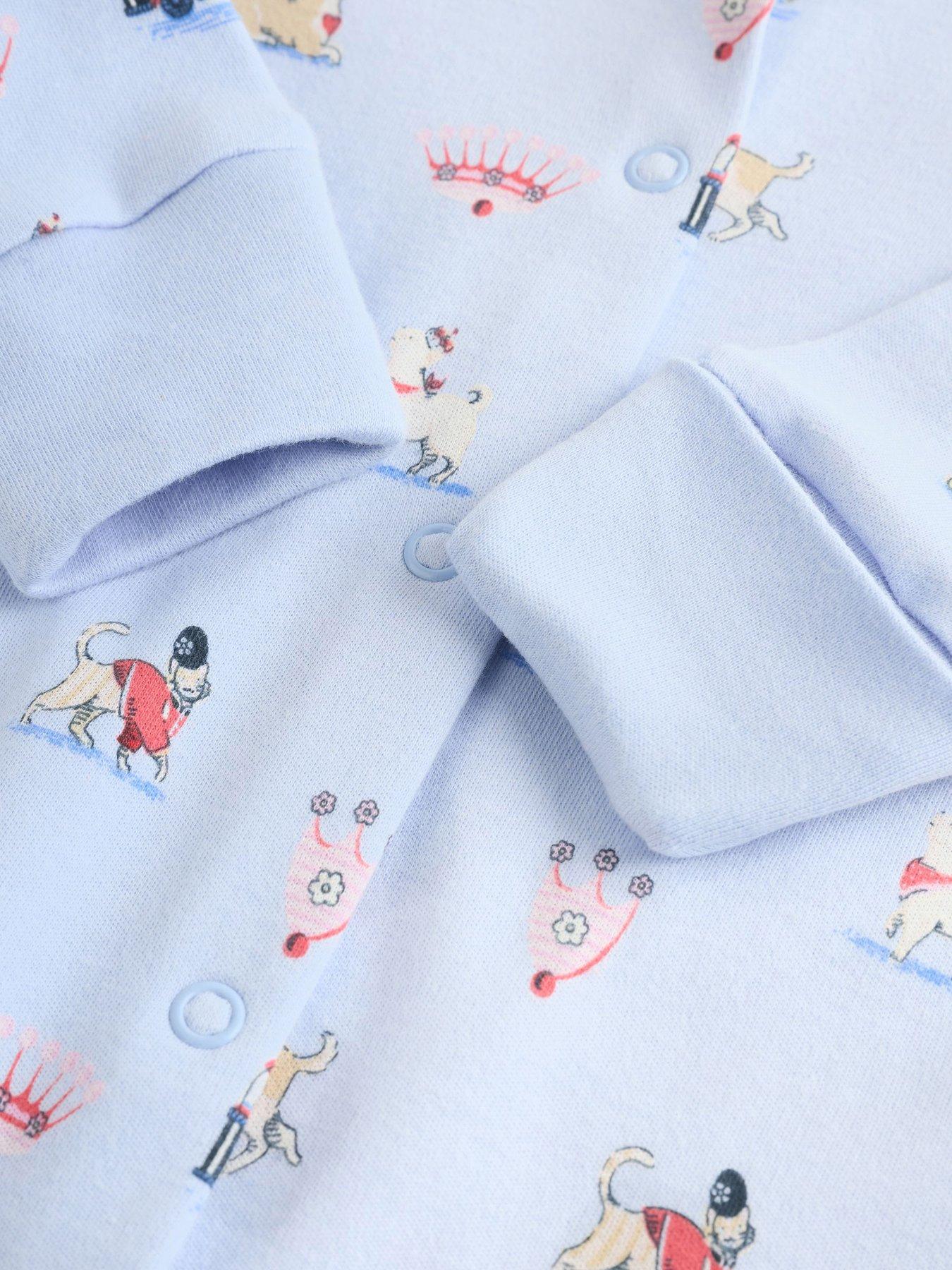 Image 6 of 7 of Cath Kidston Baby Boys London Print Sleepsuit - Blue