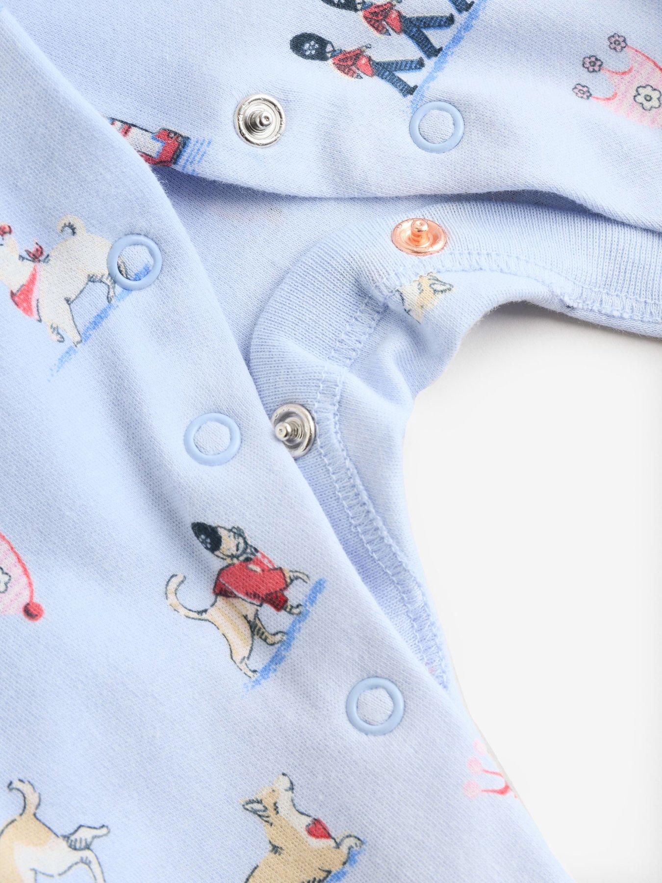 Image 7 of 7 of Cath Kidston Baby Boys London Print Sleepsuit - Blue
