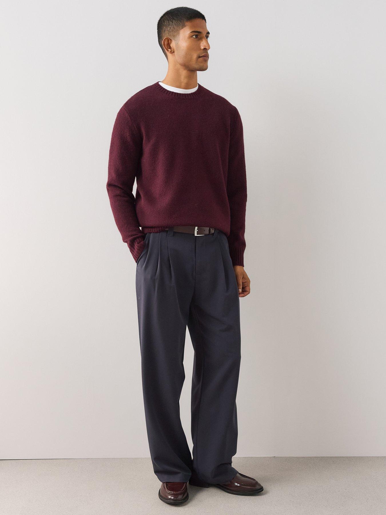 Image 3 of 6 of The Very Collection Mens Supersoft Crew Neck Jumper - Burgundy