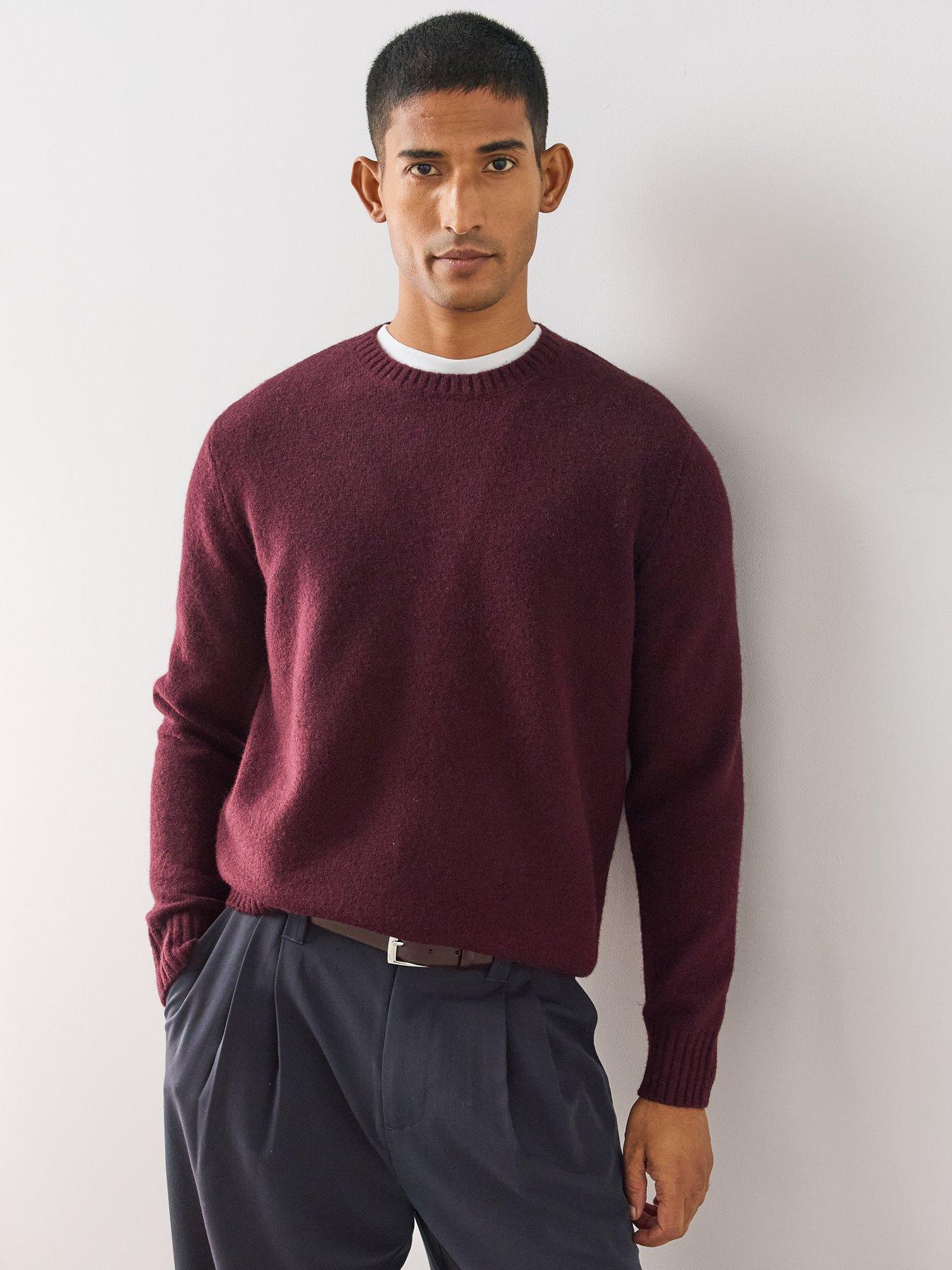 Image 6 of 6 of The Very Collection Mens Supersoft Crew Neck Jumper - Burgundy