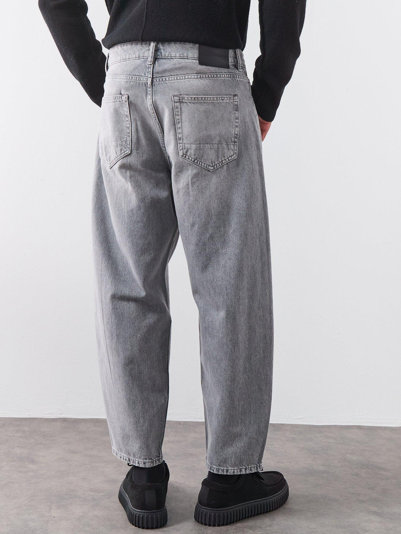  image of allsaints-barrel-trash-loose-jeans-grey